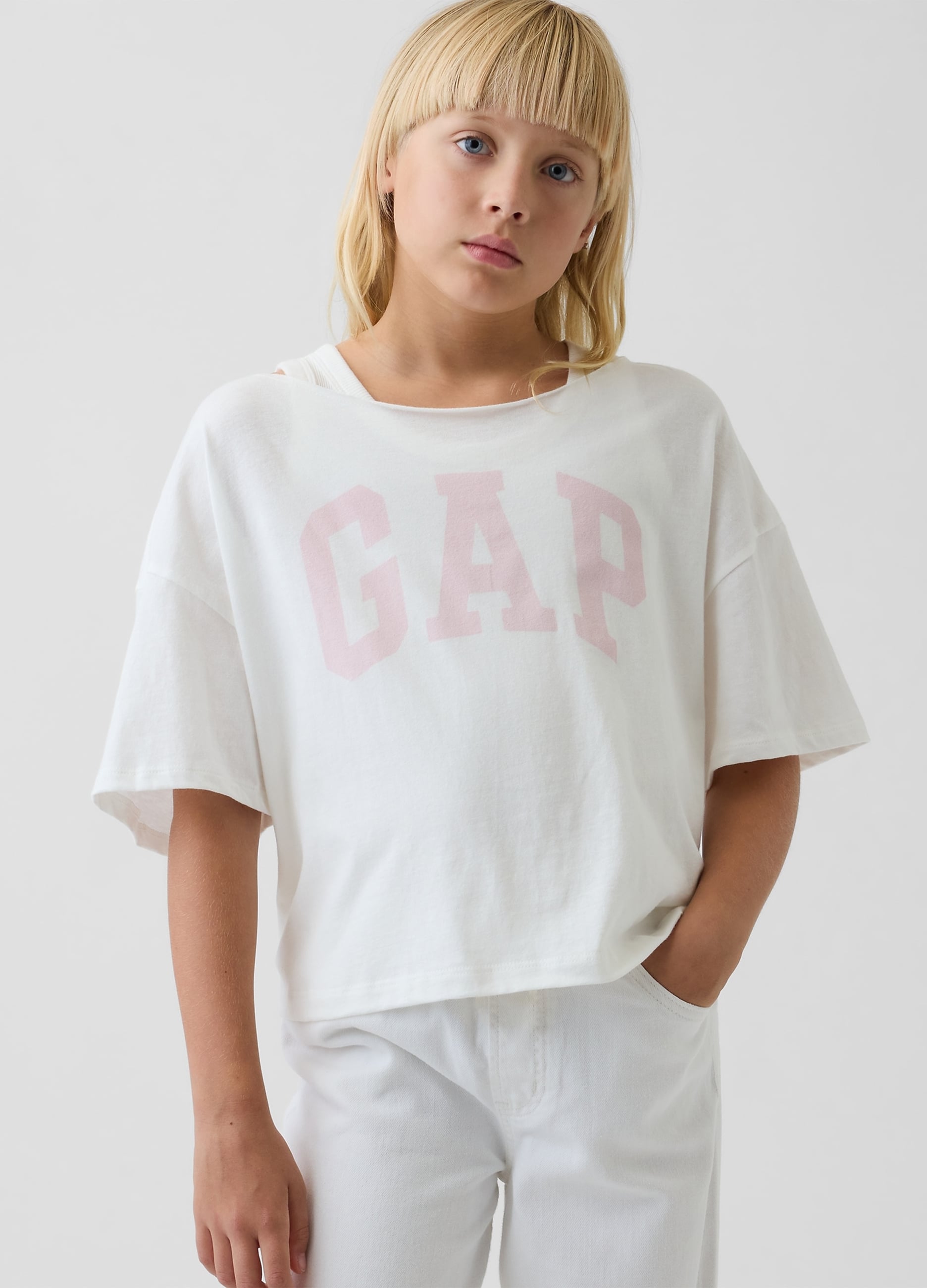 T-shirt In Puro Cotone Con Logo Gap