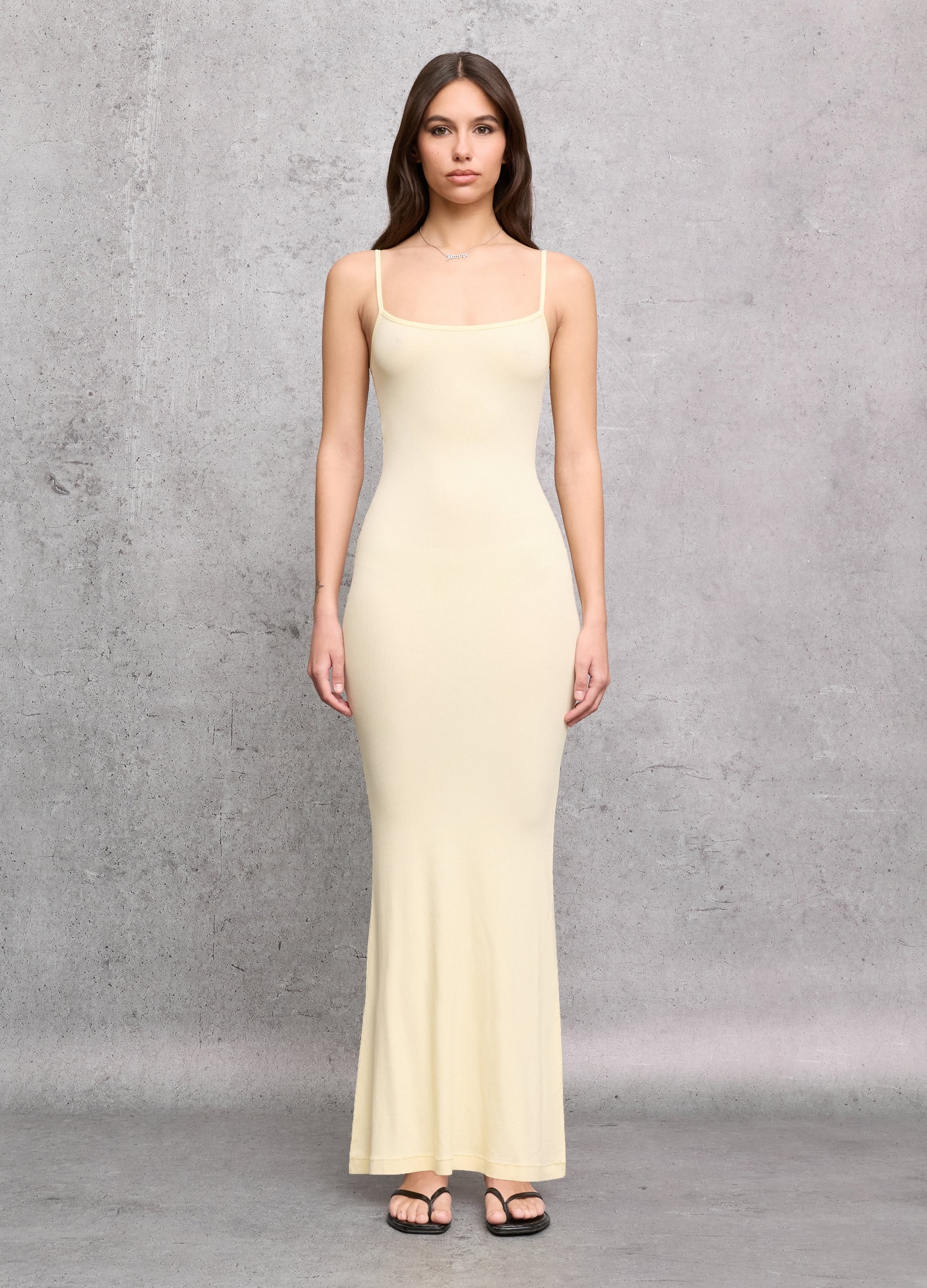 Long Dress Pastel Yellow