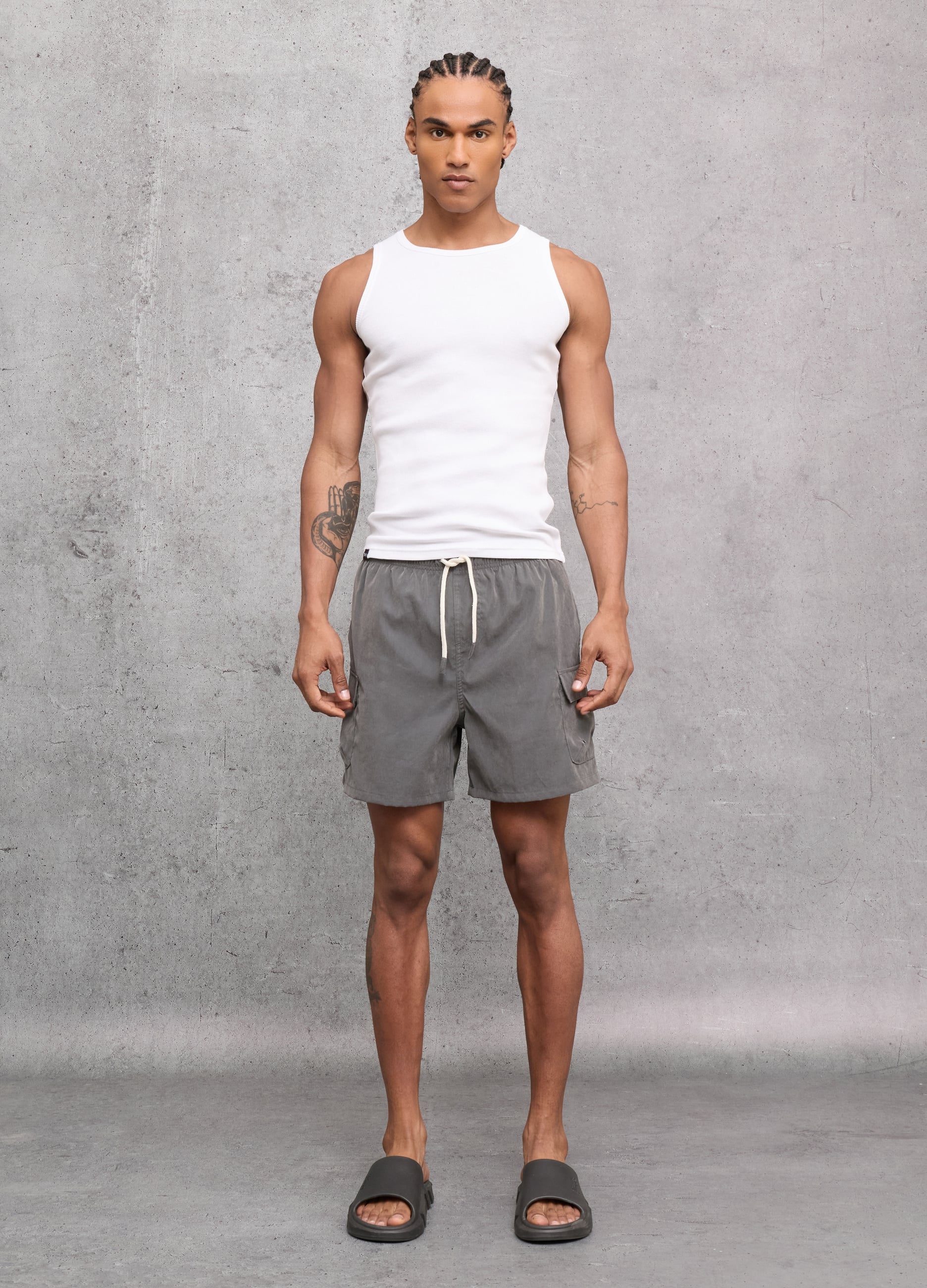 Cargo Swim Shorts Vintage Grey