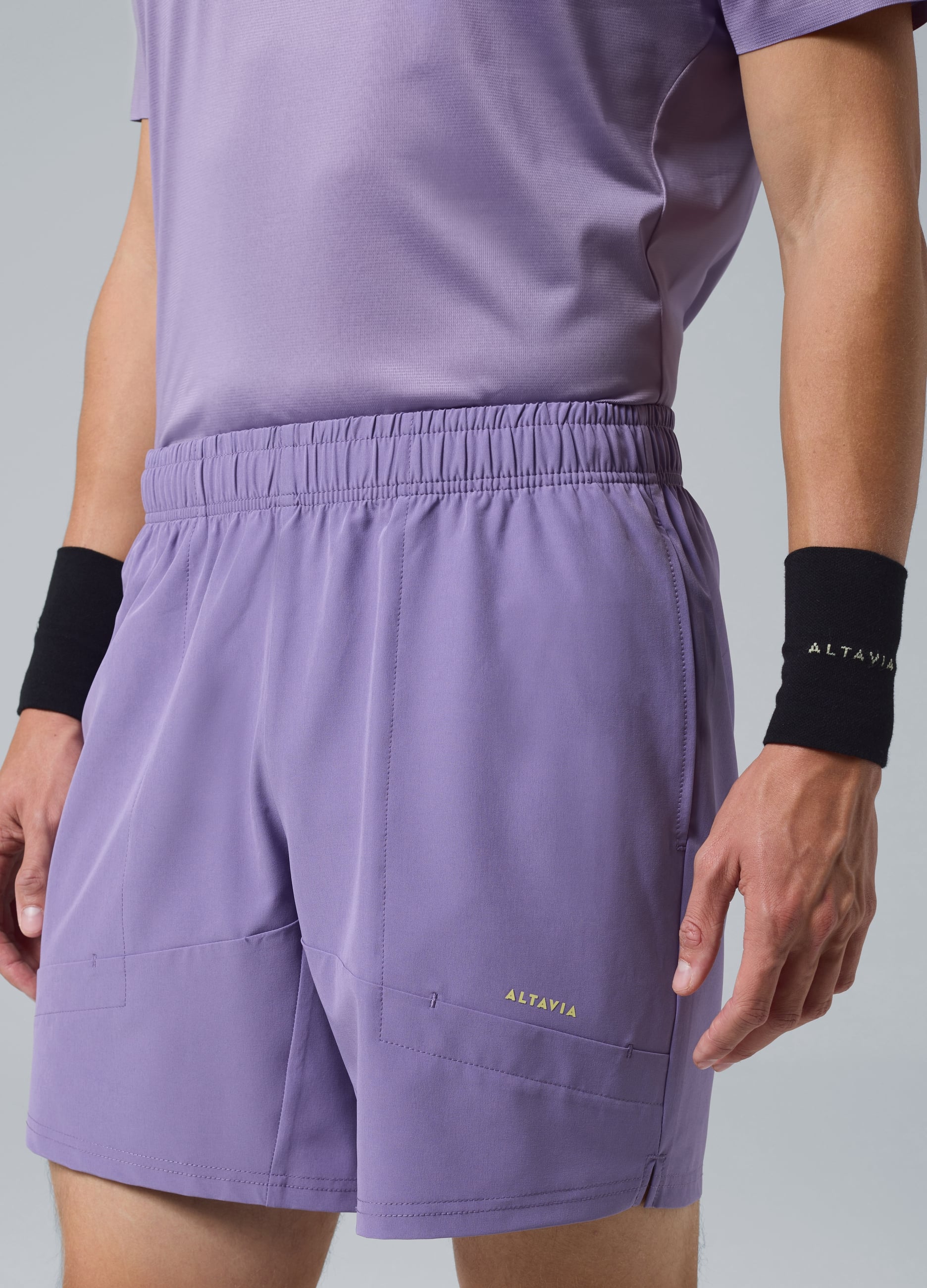 Shorts Sportivo Viola In Tessuto Elasticizzato Altavia Court