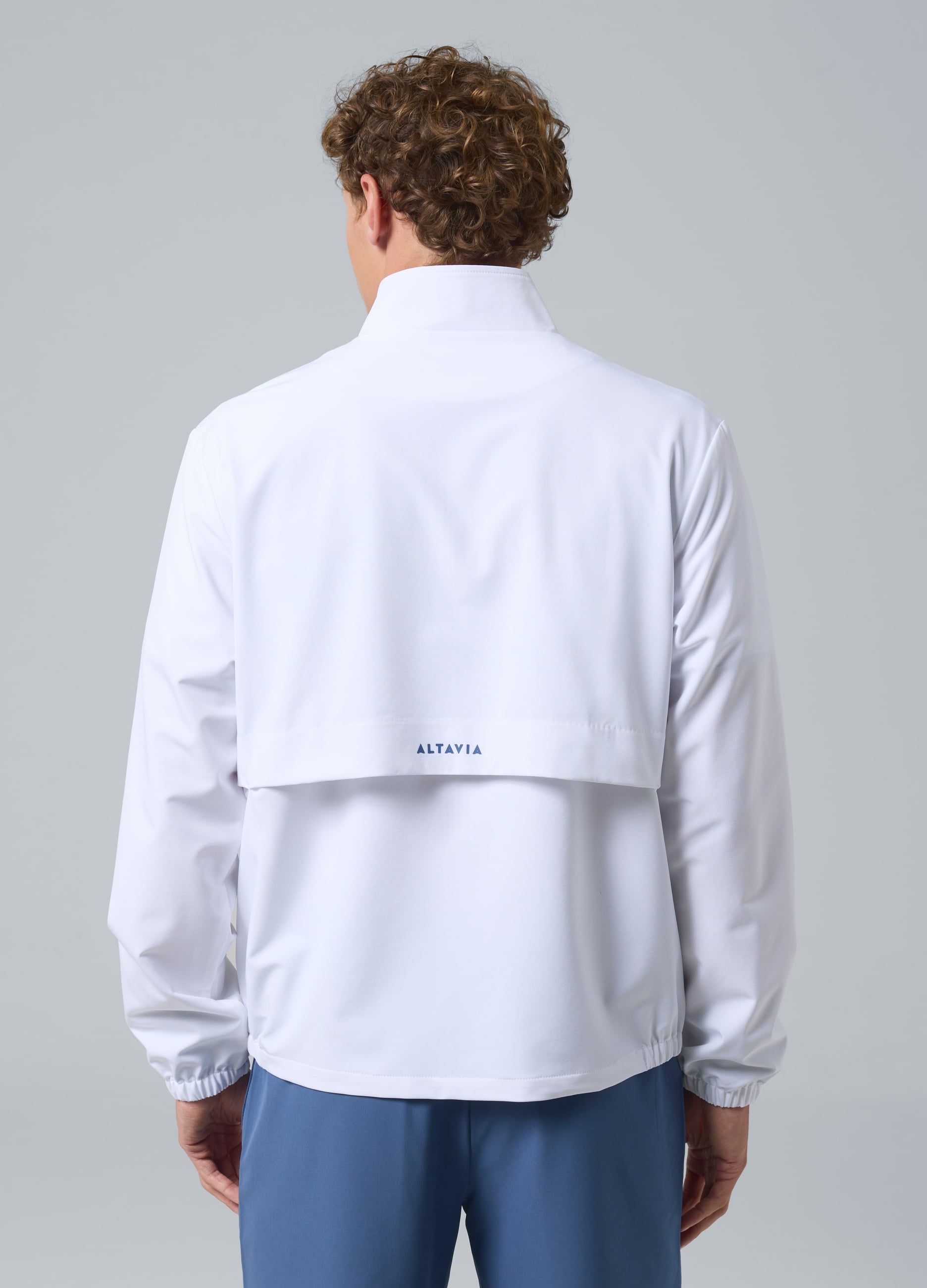 Giacca Sportiva Bianca In Tessuto Elasticizzato Altavia Court