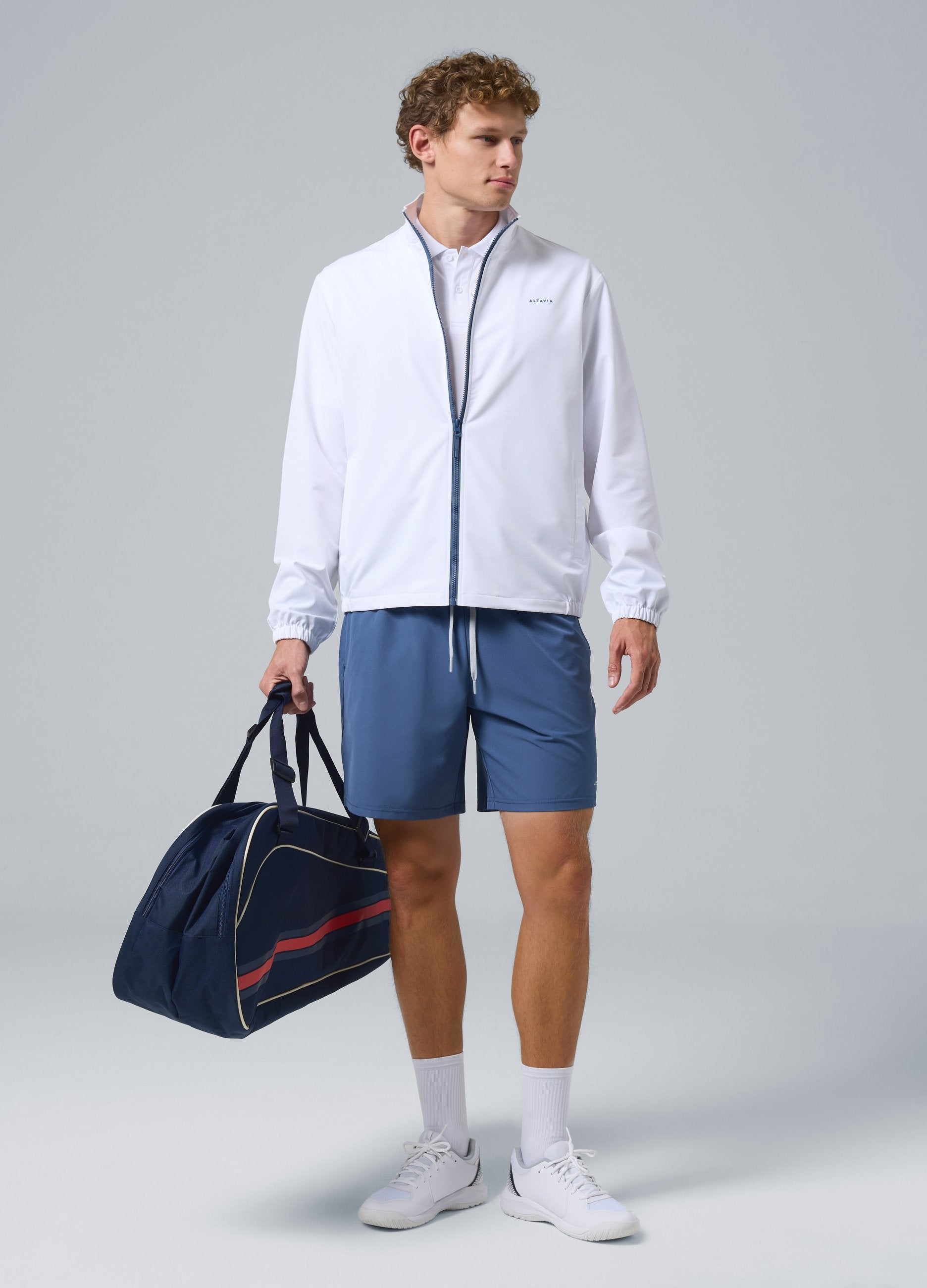 Shorts Sportivi Azzurri In Tessuto Elasticizzato Altavia Court