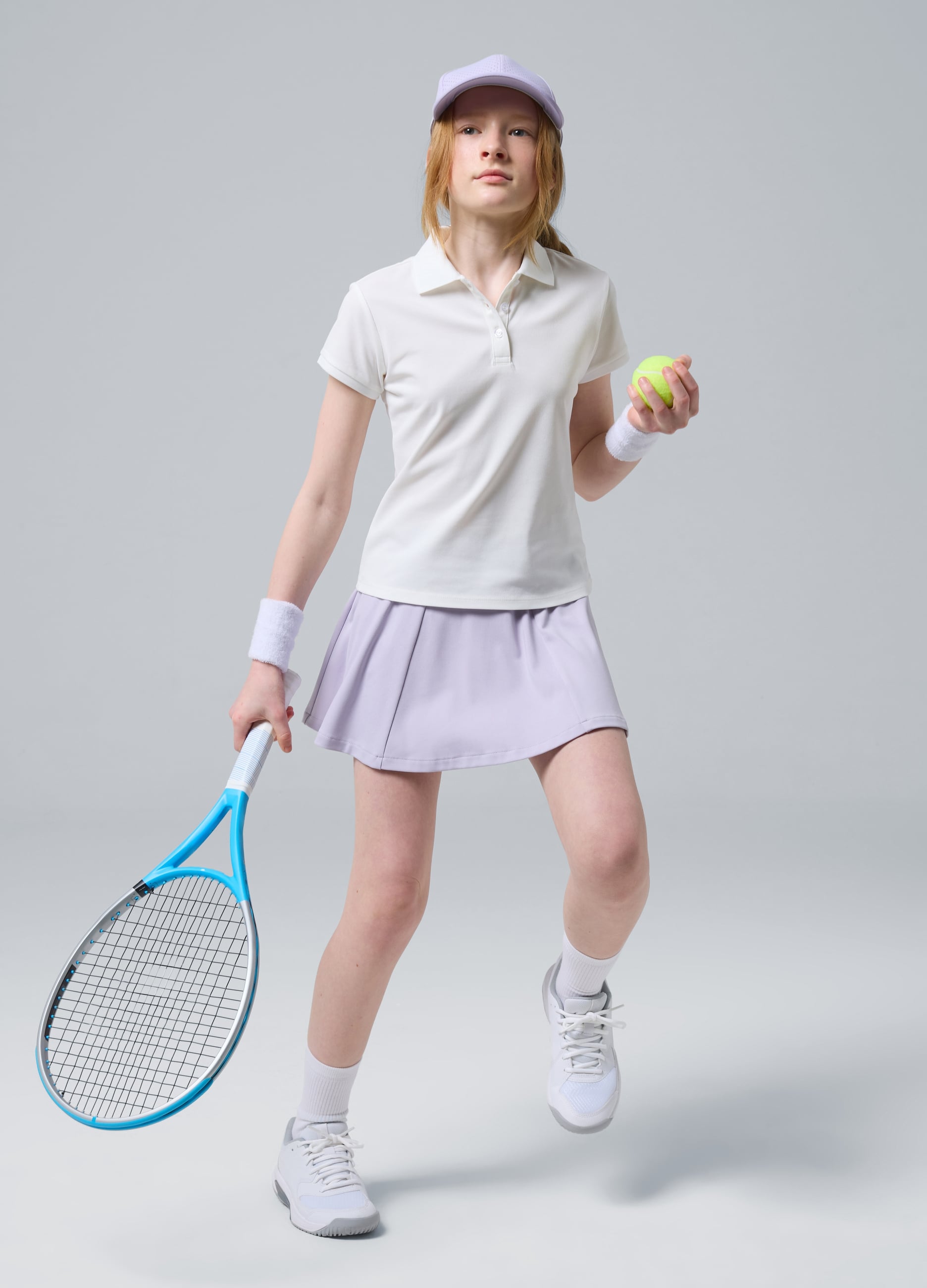 Gonna Sportiva Viola In Tessuto Tecnico Elasticizzato Altavia Court
