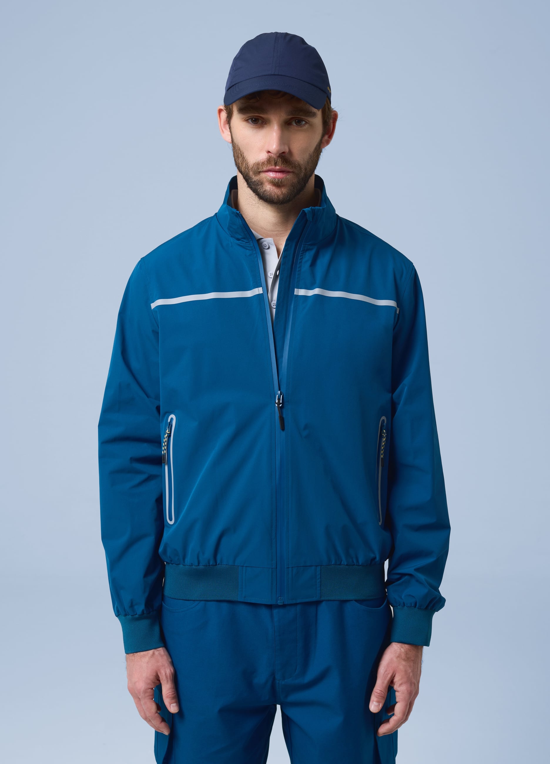 Giubbotto Antivento Blu Con Zip Altavia Sailing