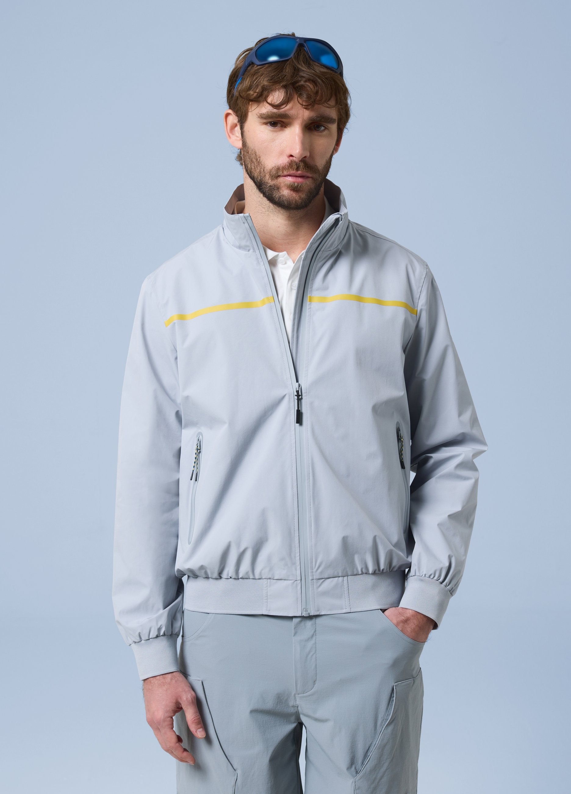 Giubbotto Antivento Grigio Con Zip Altavia Sailing