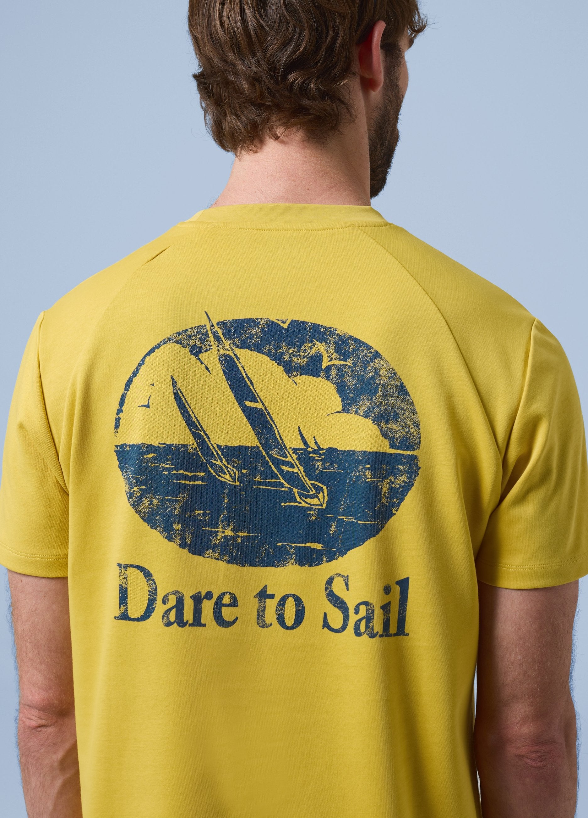 T-shirt Gialla In Misto Cotone Elasticizzato Altavia Sailing