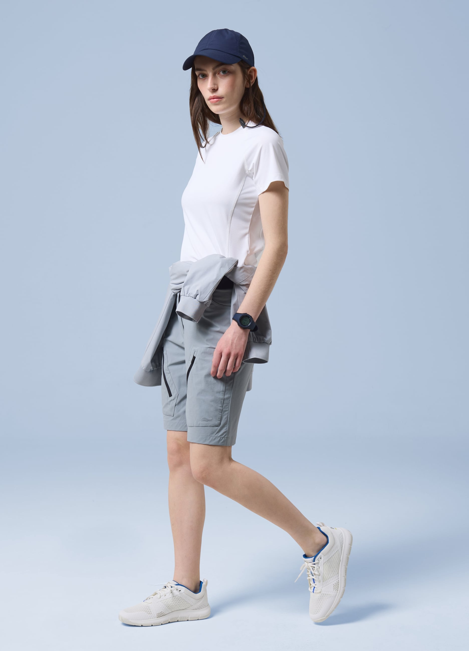 T-shirt Tecnica Bianca In Tessuto Elasticizzato Altavia Sailing