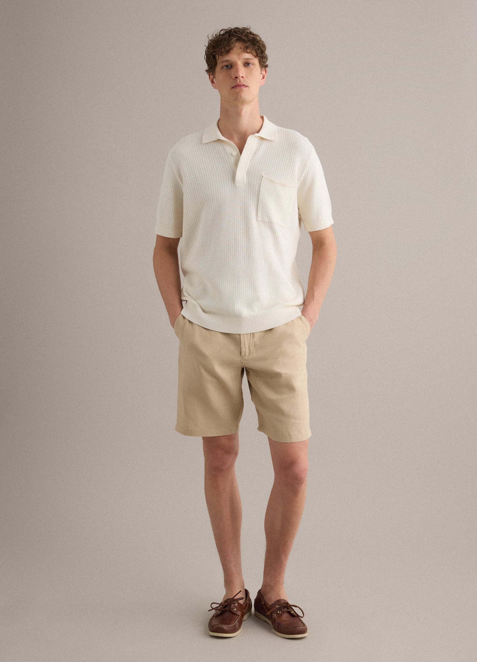 Polo Bianca In Puro Cotone Con Taschino Regular Fit