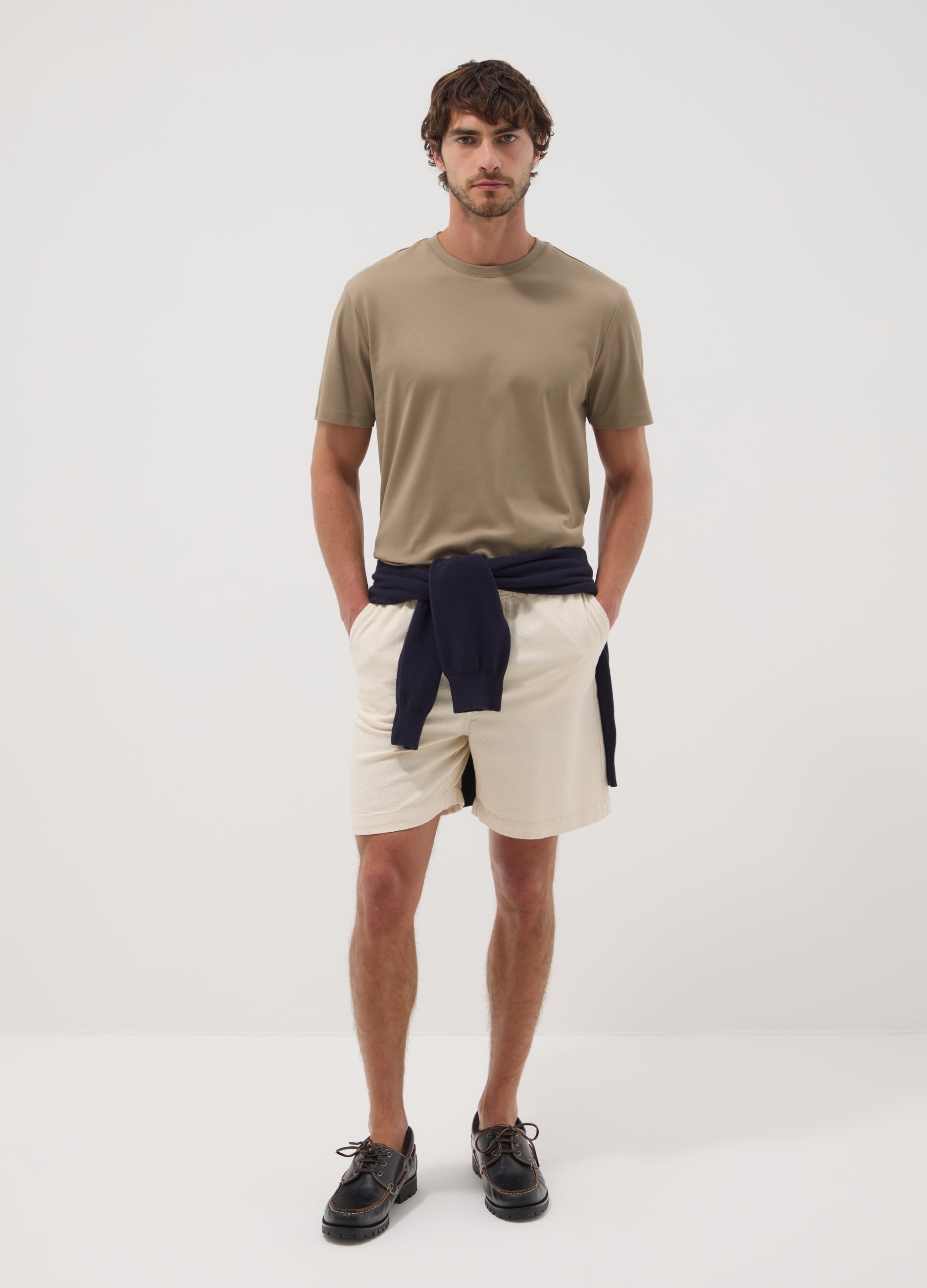 Bermuda Bianchi Chino In Puro Cotone