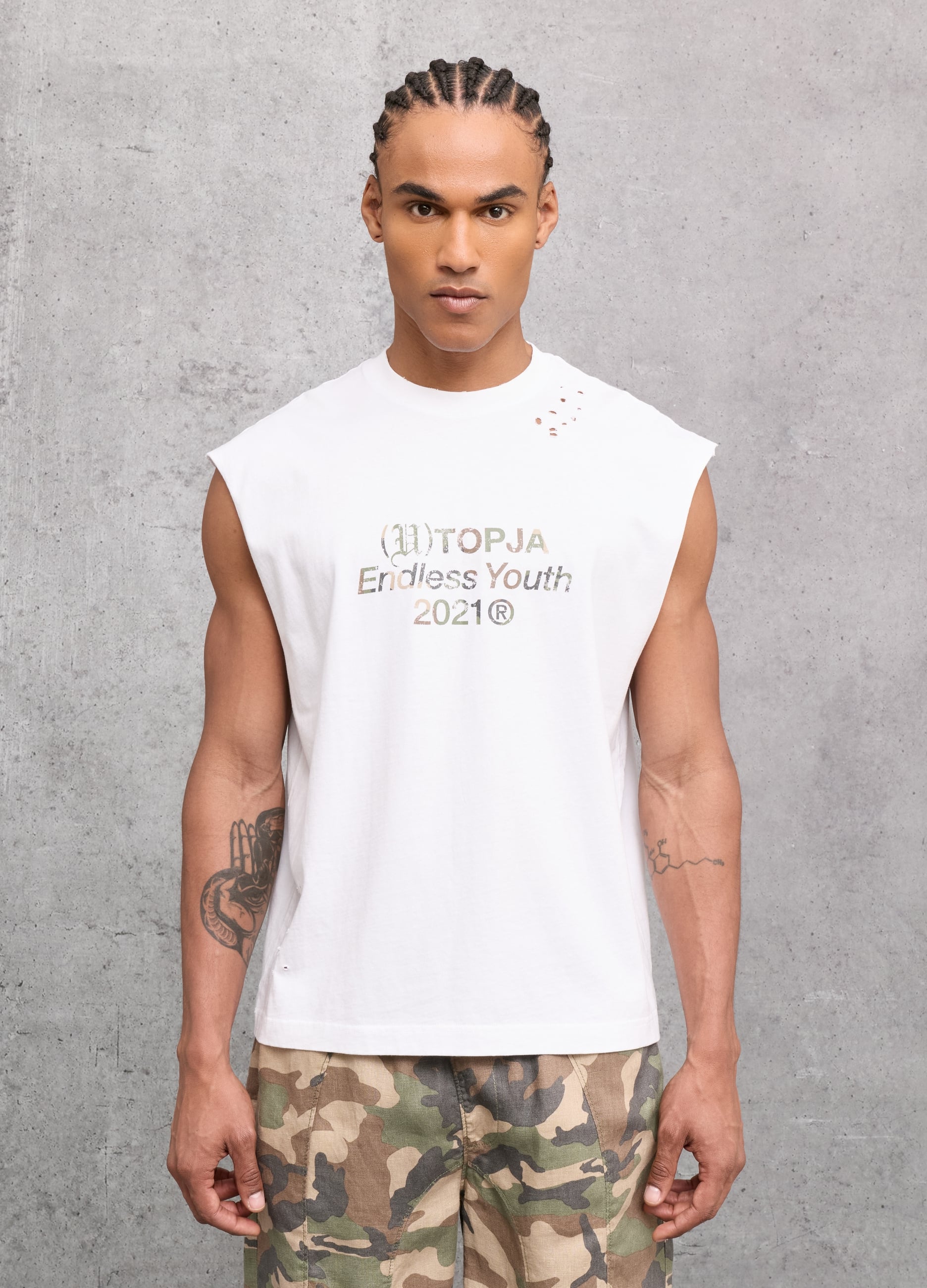 Sunfaded Tank Top White