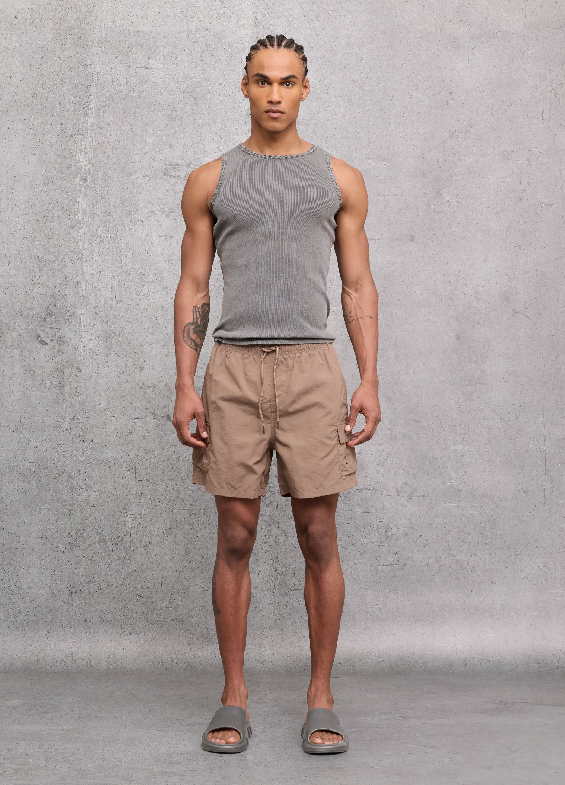 Cargo Swim Shorts Mocha