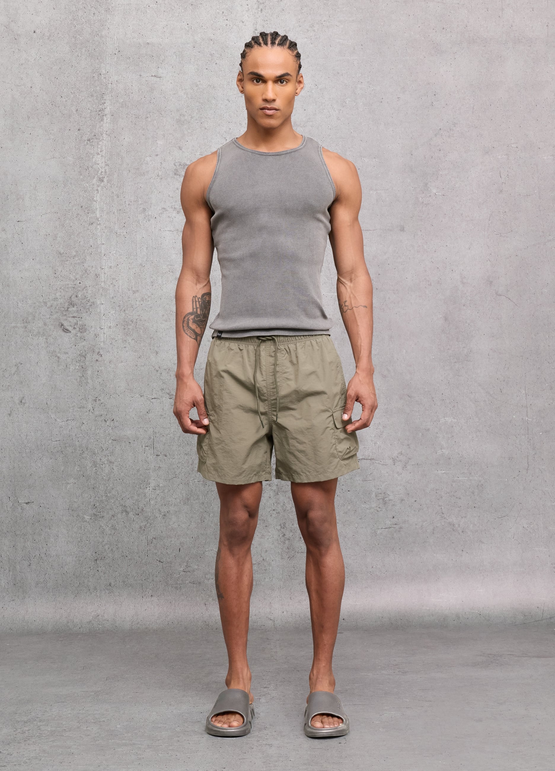 Cargo Swim Shorts Military Green