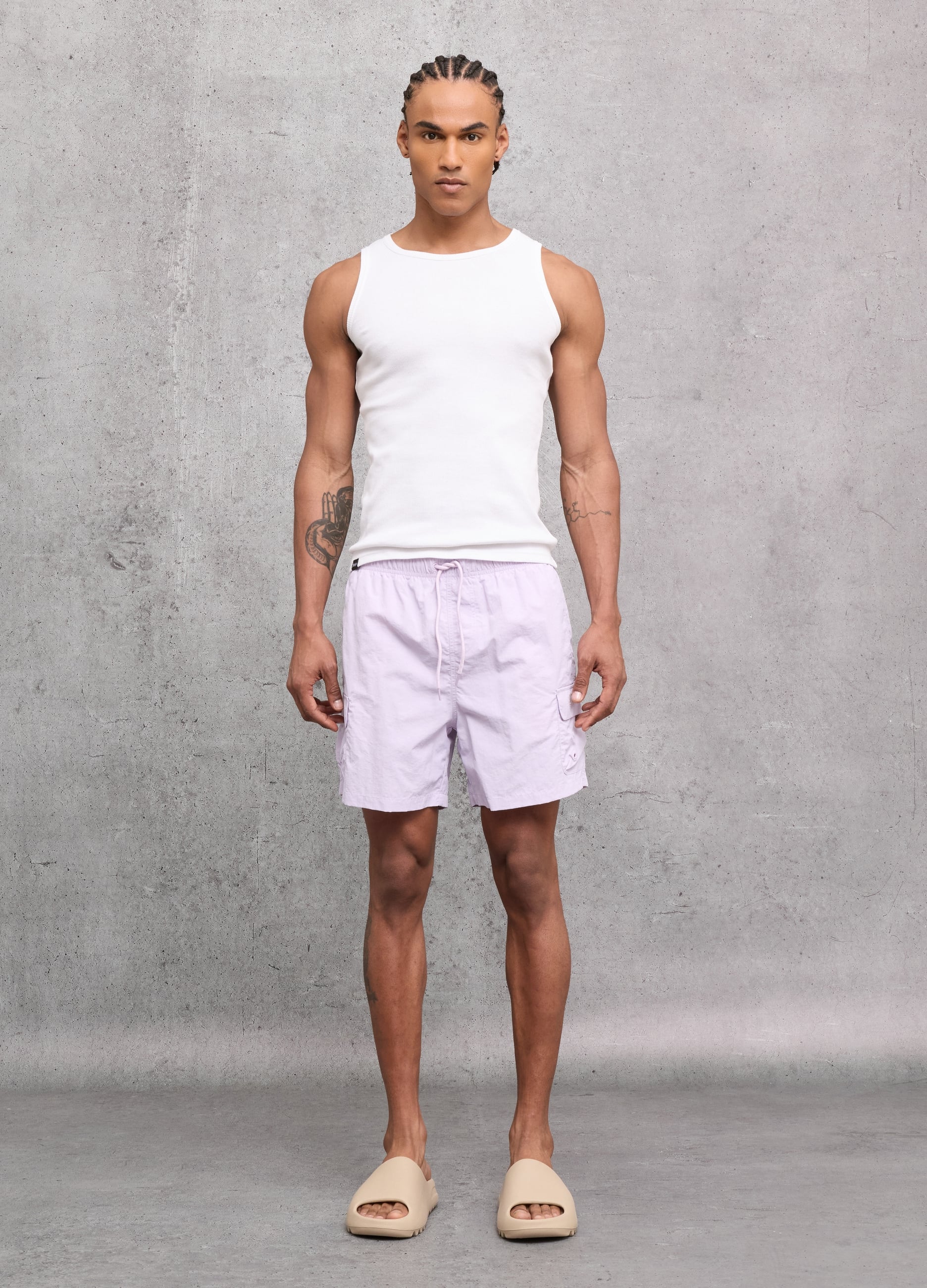 Cargo Swim Shorts Pastel Lilac