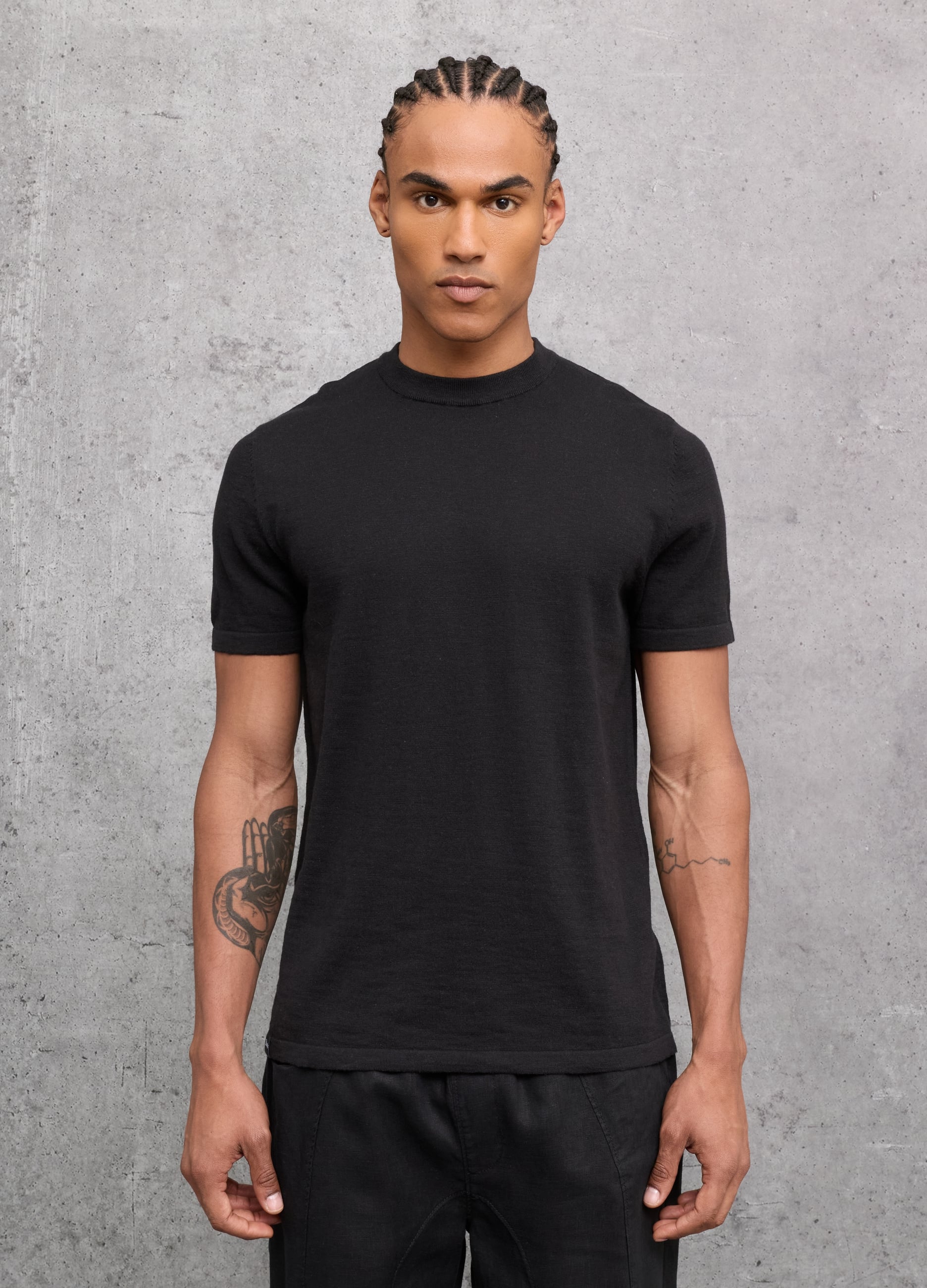 Knit T-shirt Black