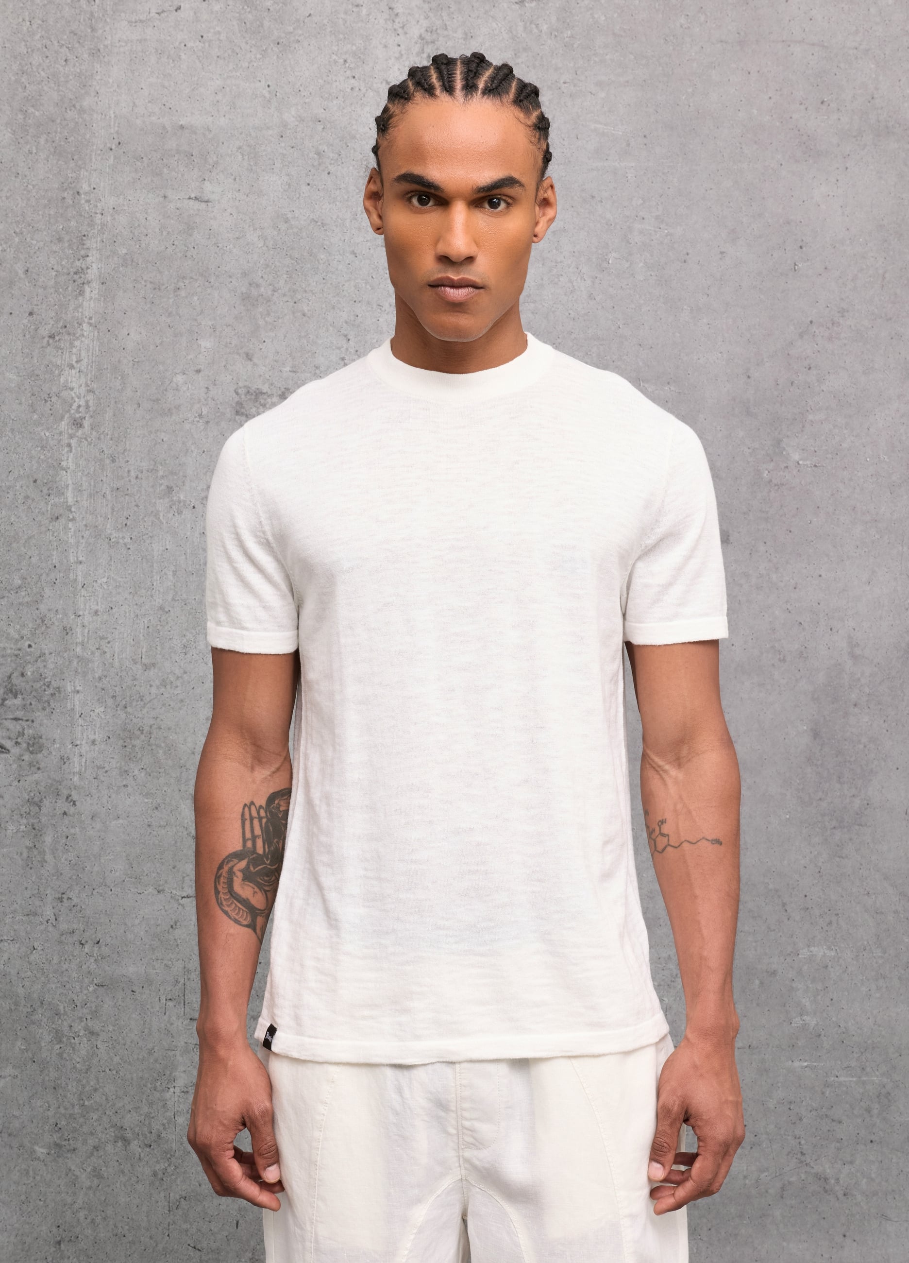 Knit T-shirt White