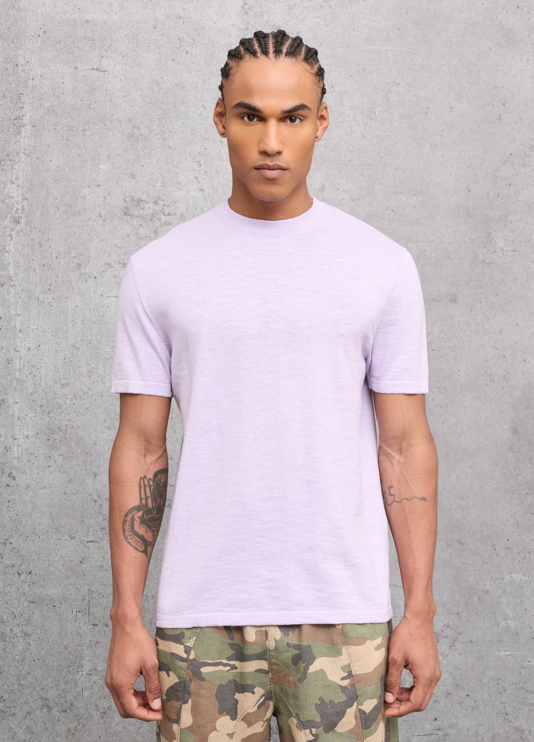 Knit T-shirt Pastel Lilac