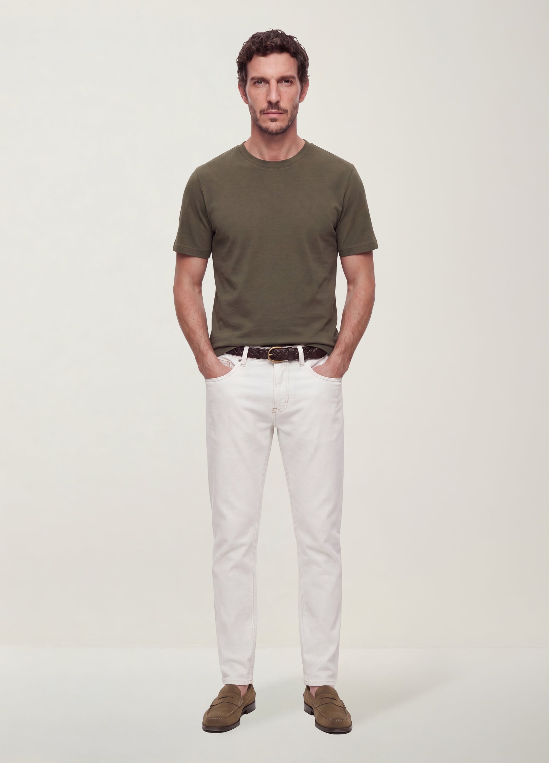 T-shirt Verde In Puro Cotone A Maniche Corte Regular Fit
