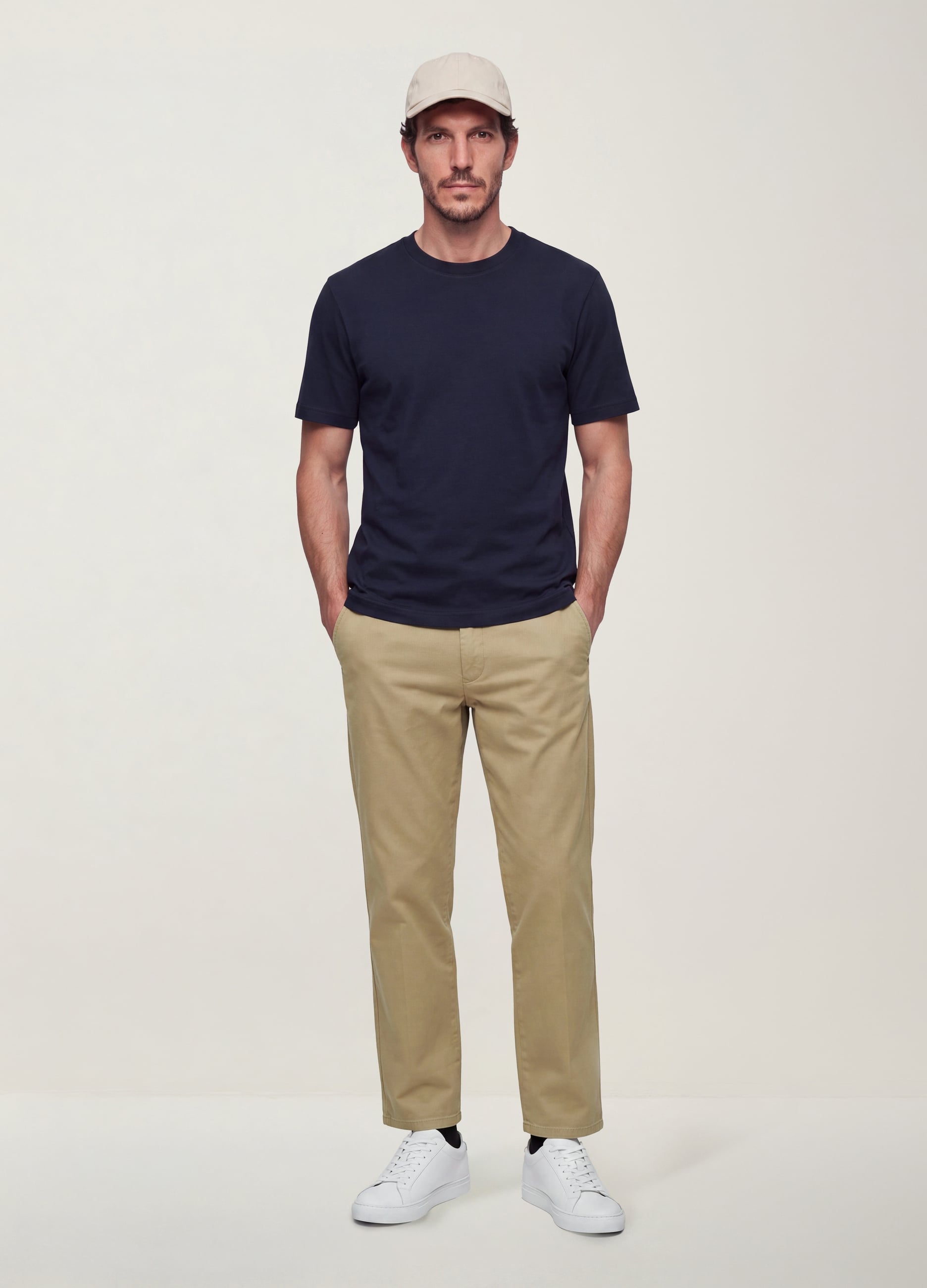 T-shirt Blu In Puro Cotone A Maniche Corte Regular Fit