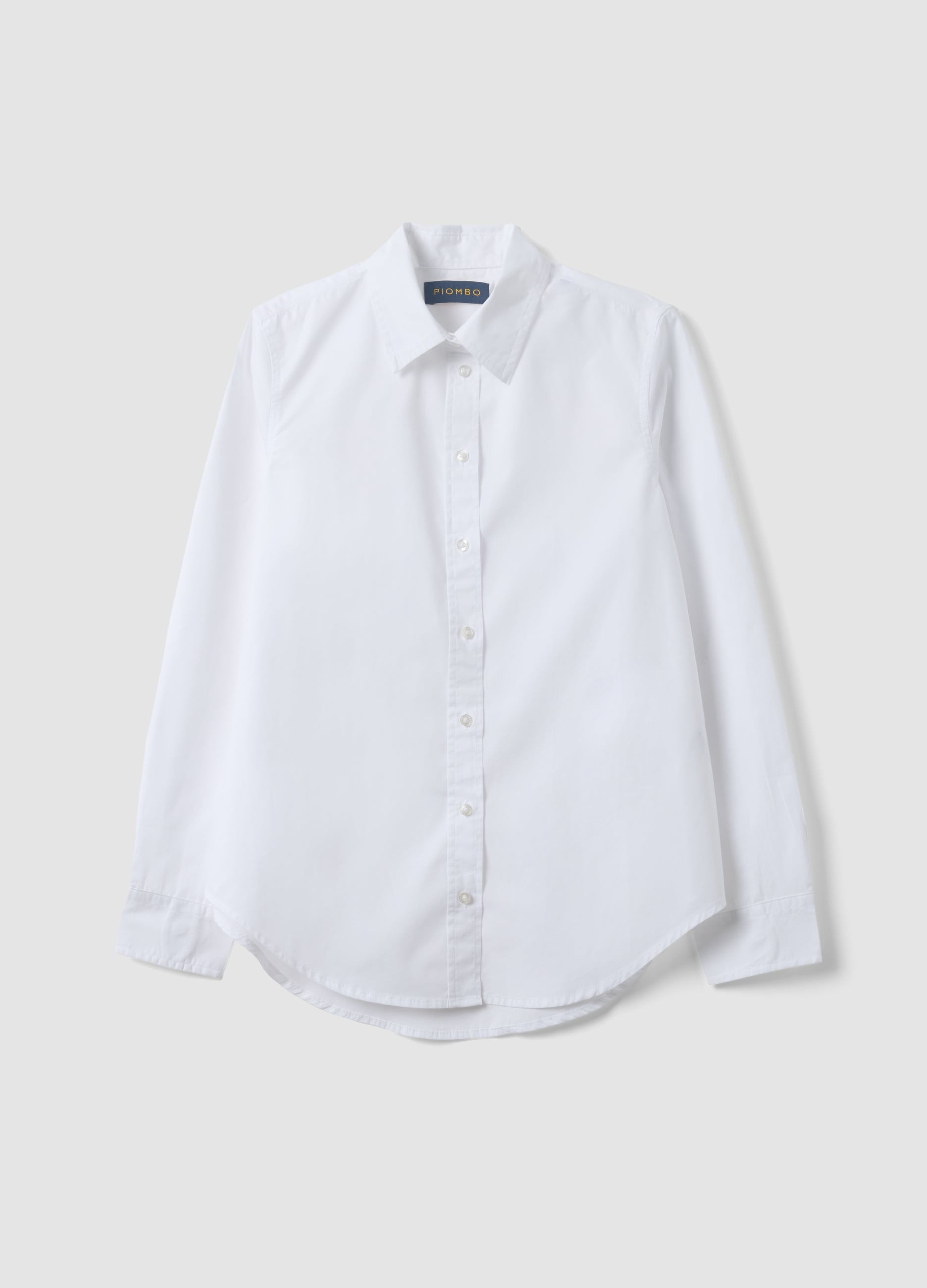 Camicia Bianca In Popeline Regular Fit