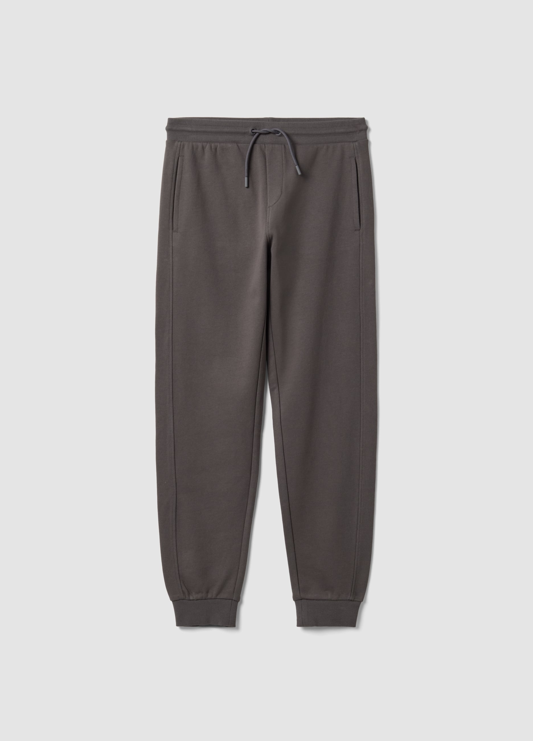 Pantaloni Jogger Grigi In Cotone Organico