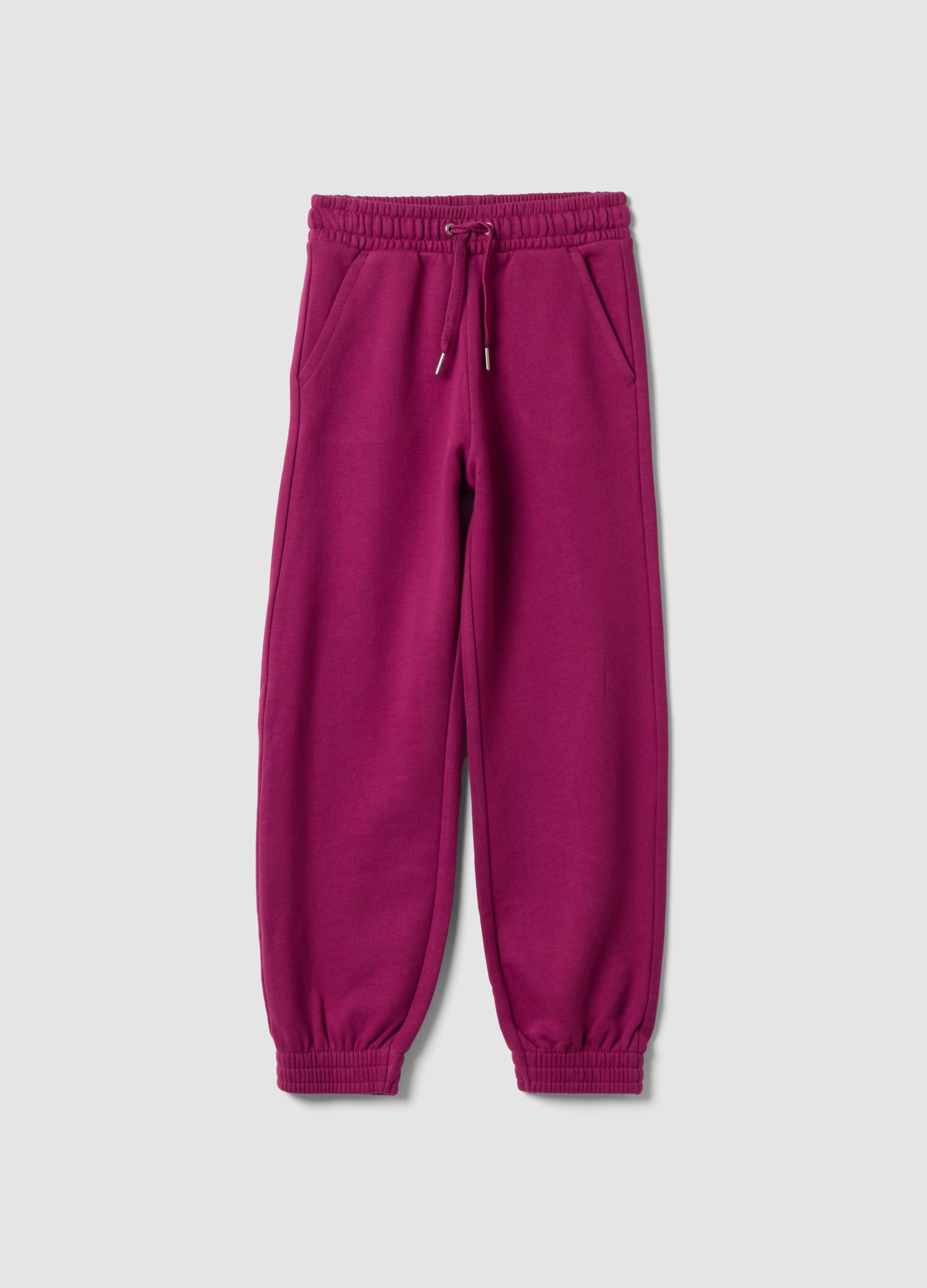 Pantaloni Jogger Viola In Cotone Organico