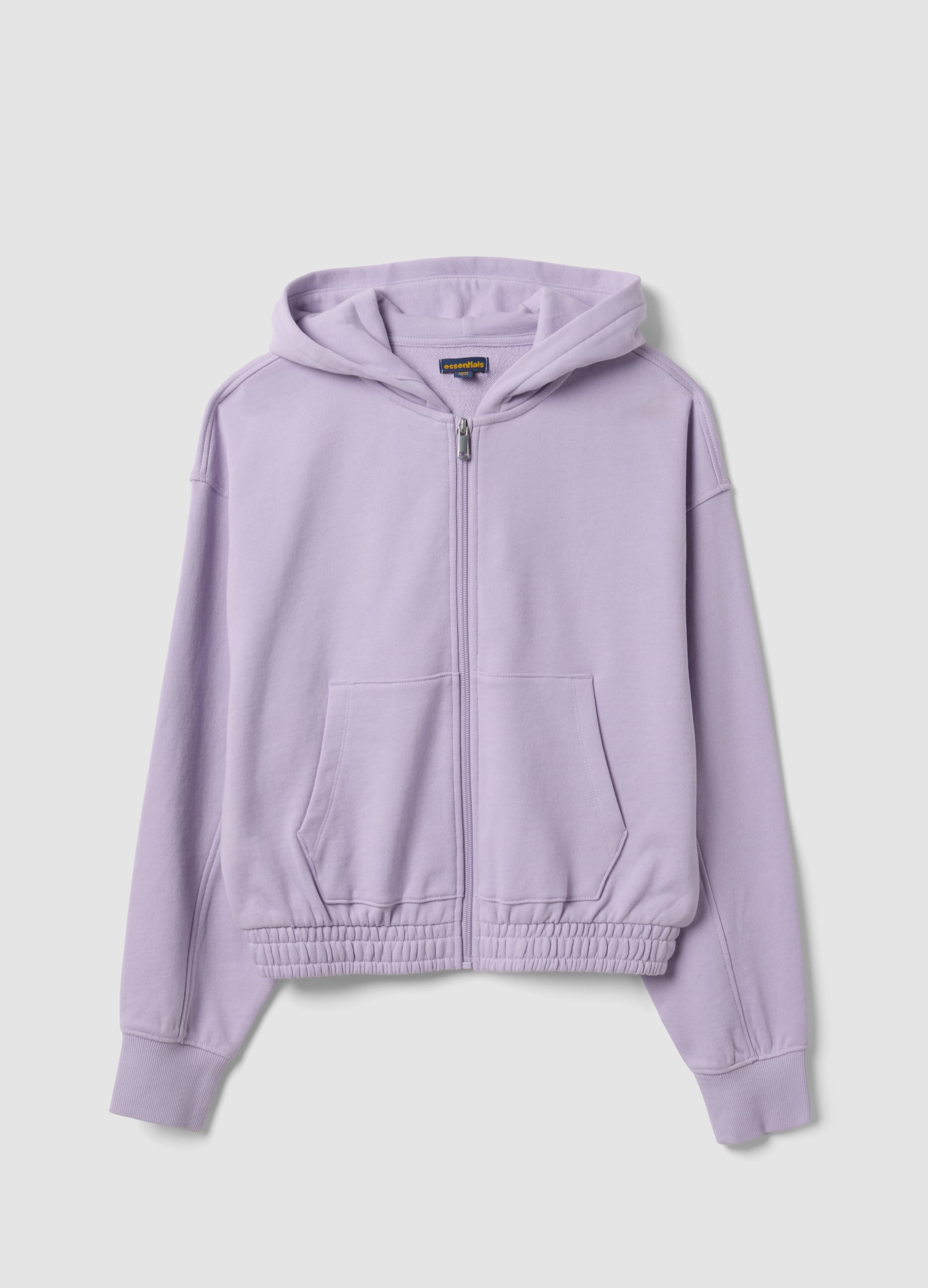 Felpa Viola Con Cappuccio In Cotone Organico