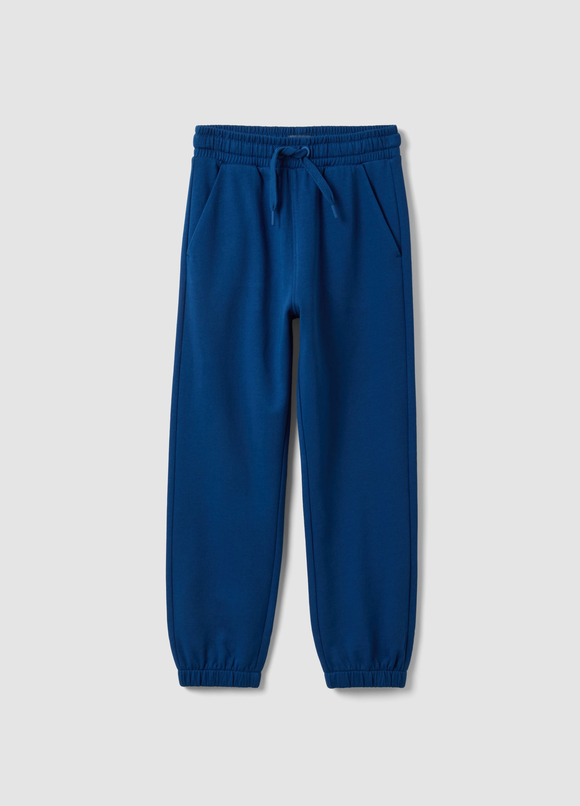 Pantaloni Jogger Blu In Cotone Organico