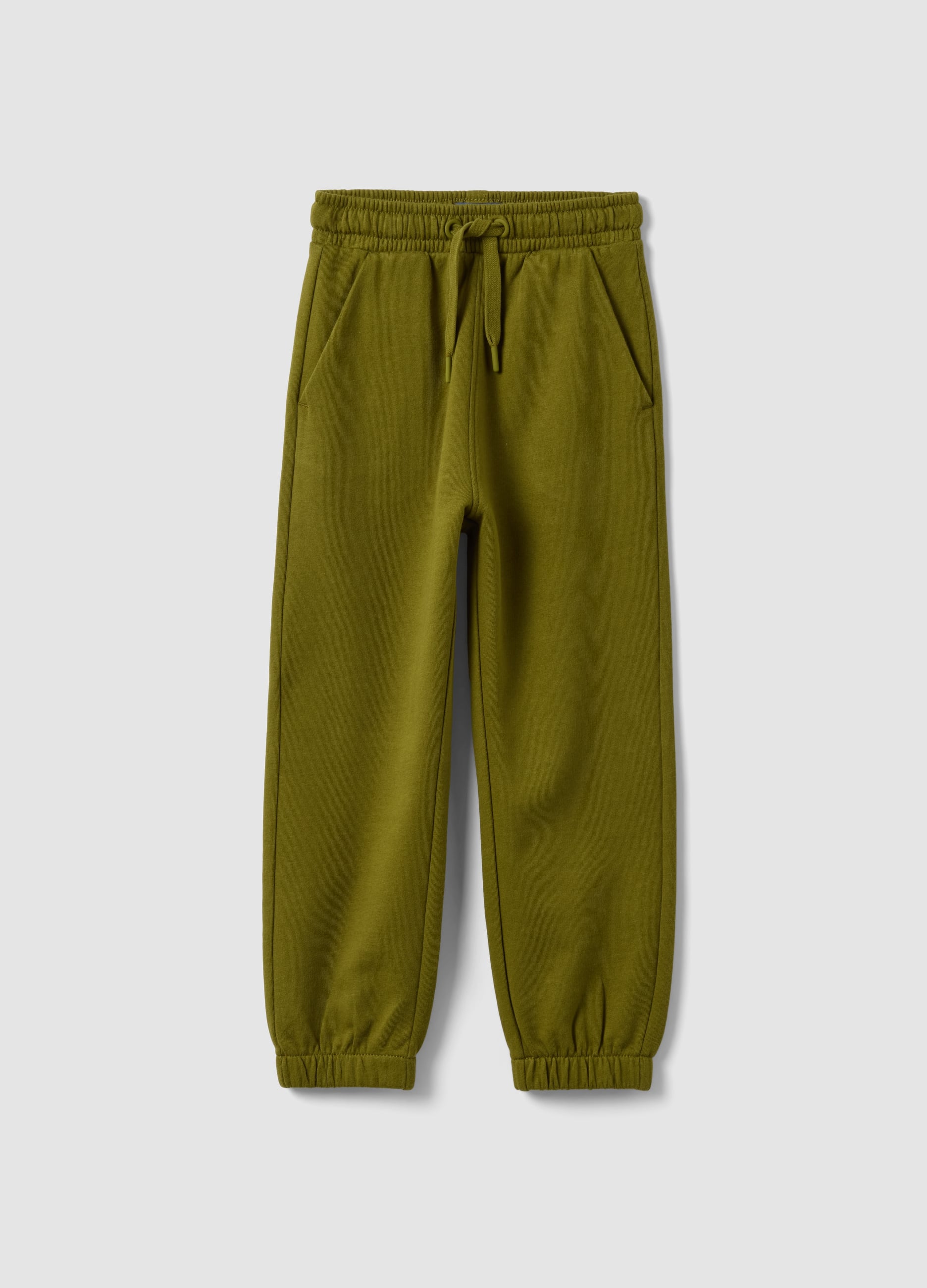 Pantaloni Jogger Verdi In Cotone Organico