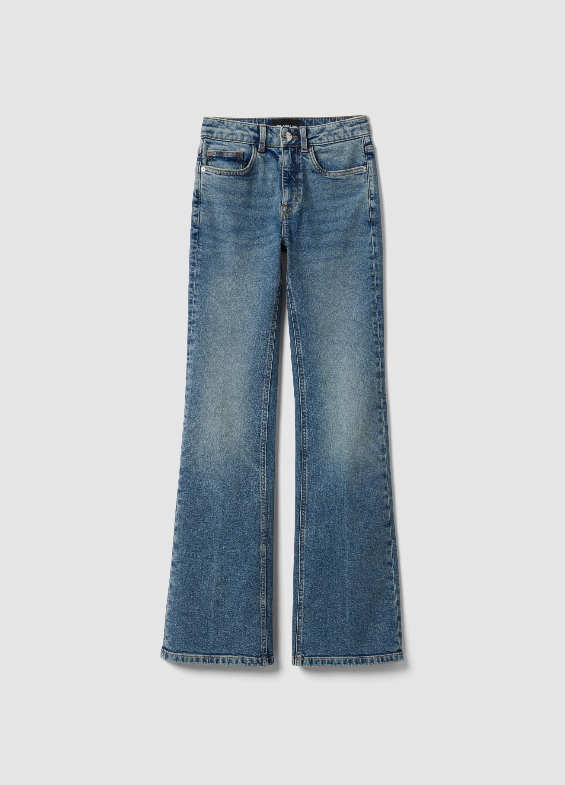 Jeans Bootcut Azzurri In Cotone Elasticizzato