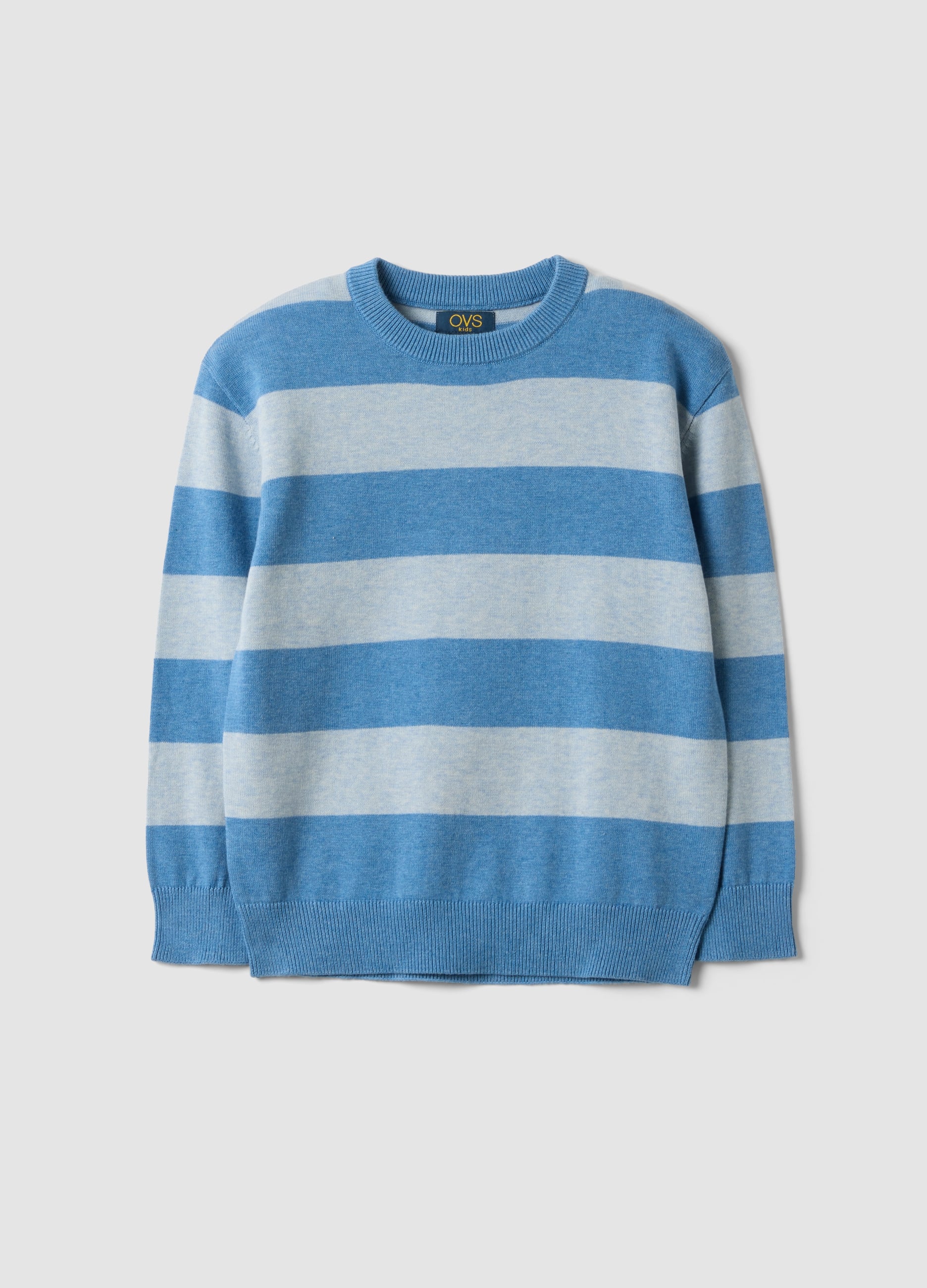 Maglia Multicolor In Puro Cotone A Righe Over Fit Per Bambino