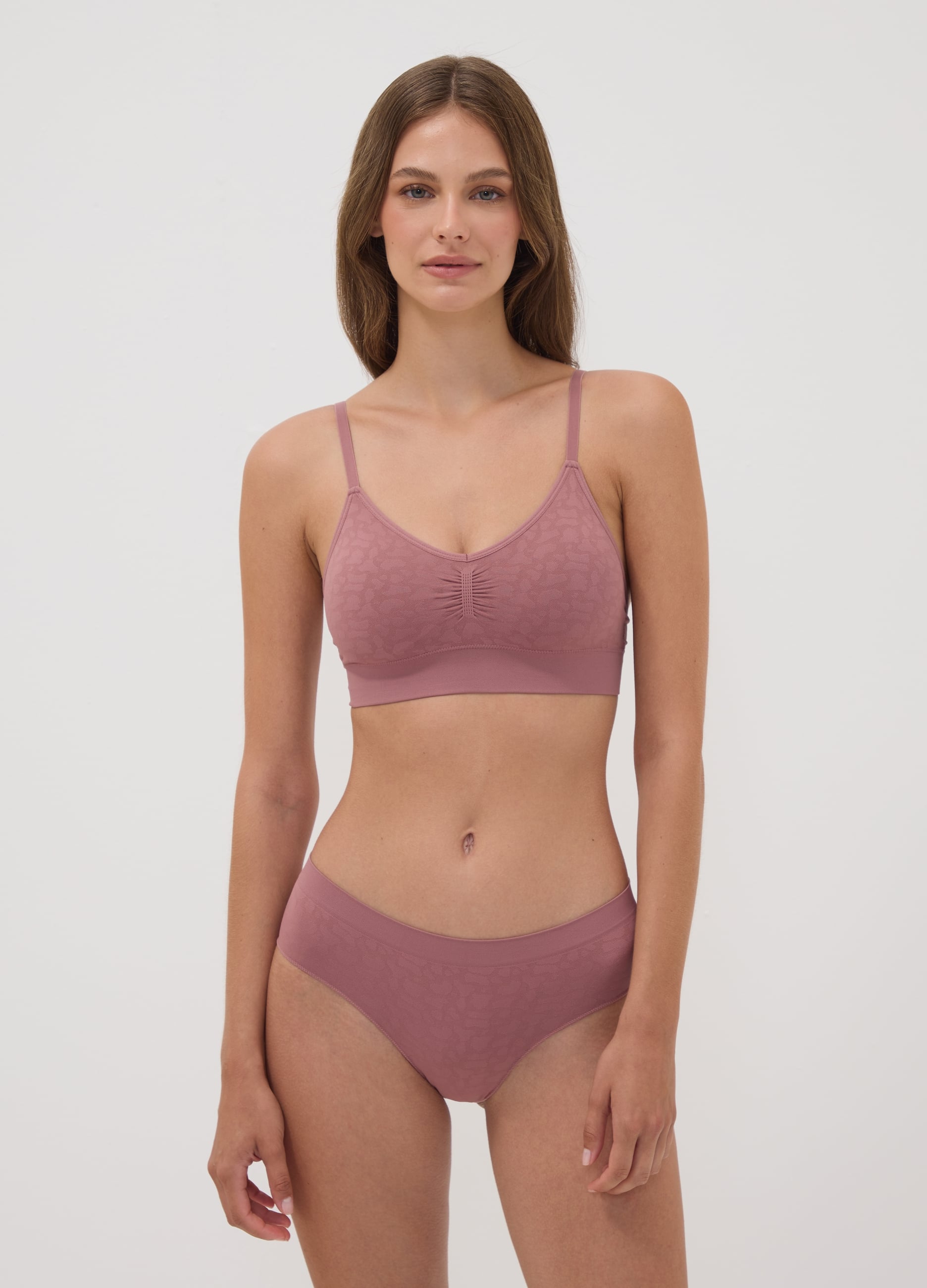 Slip Rosa In Microfibra Elasticizzata