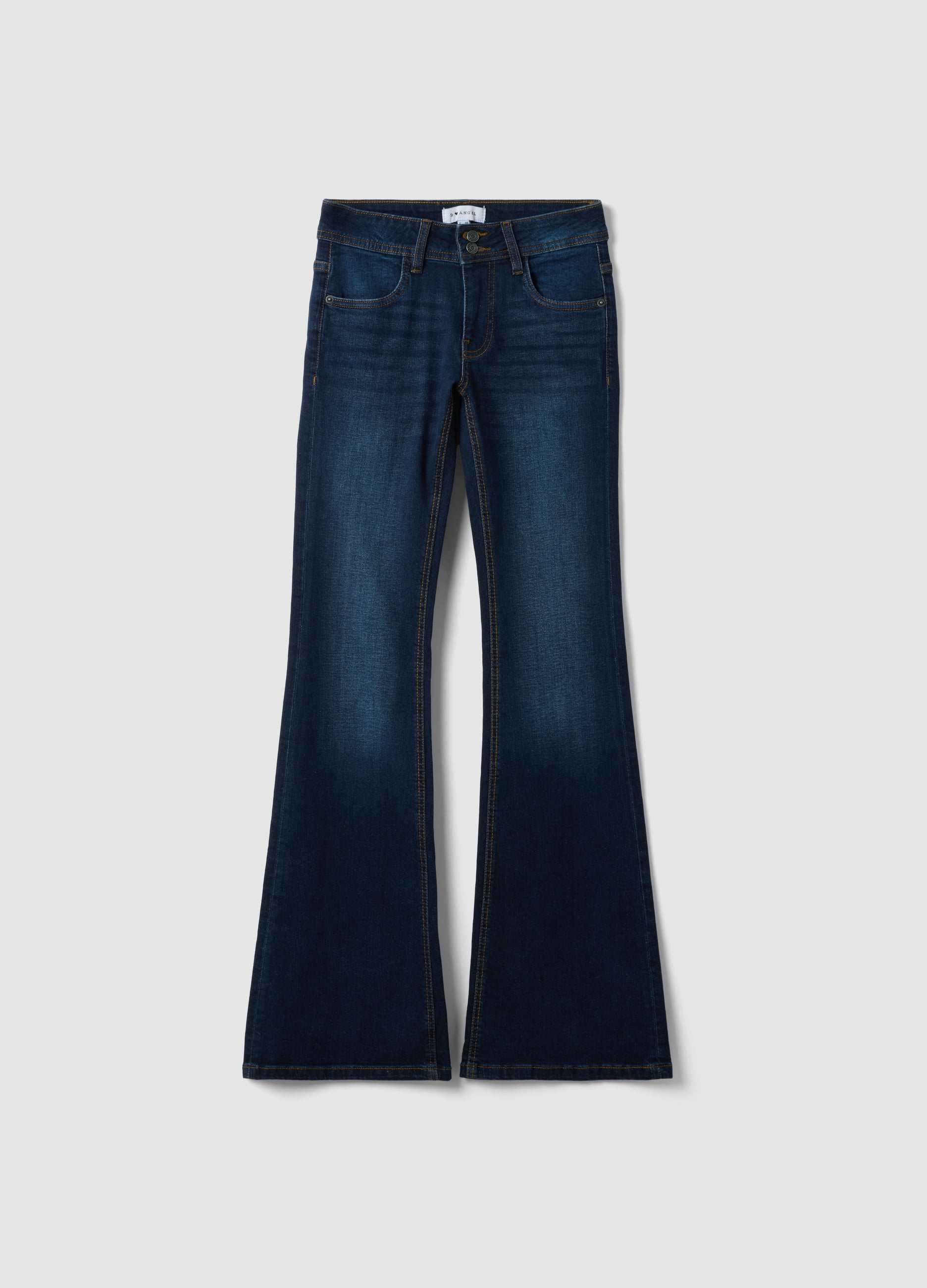 Jeans Blu In Cotone Elasticizzato Flare Fit