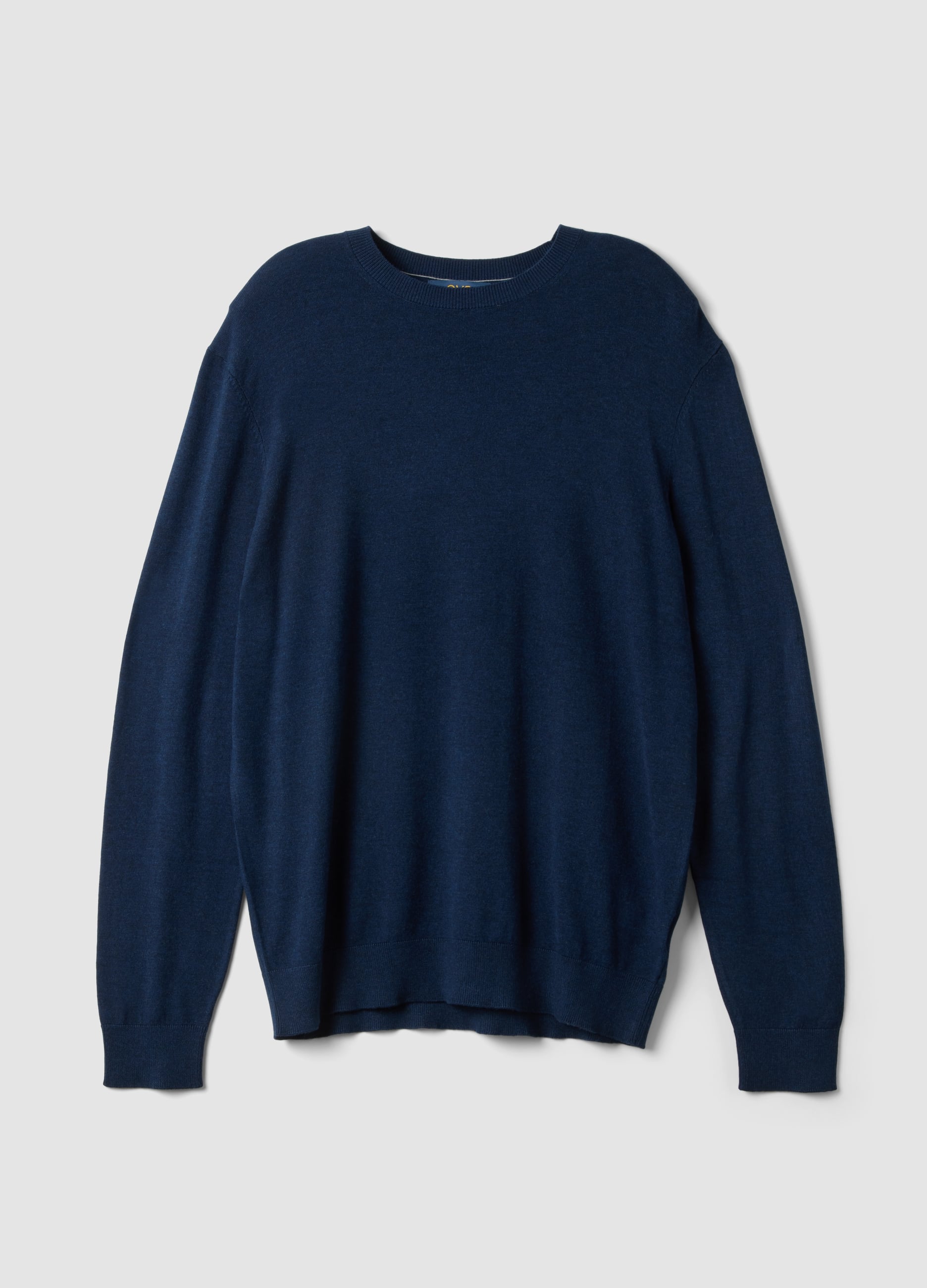 Maglia Girocollo Blu In Misto Viscosa Regular Fit