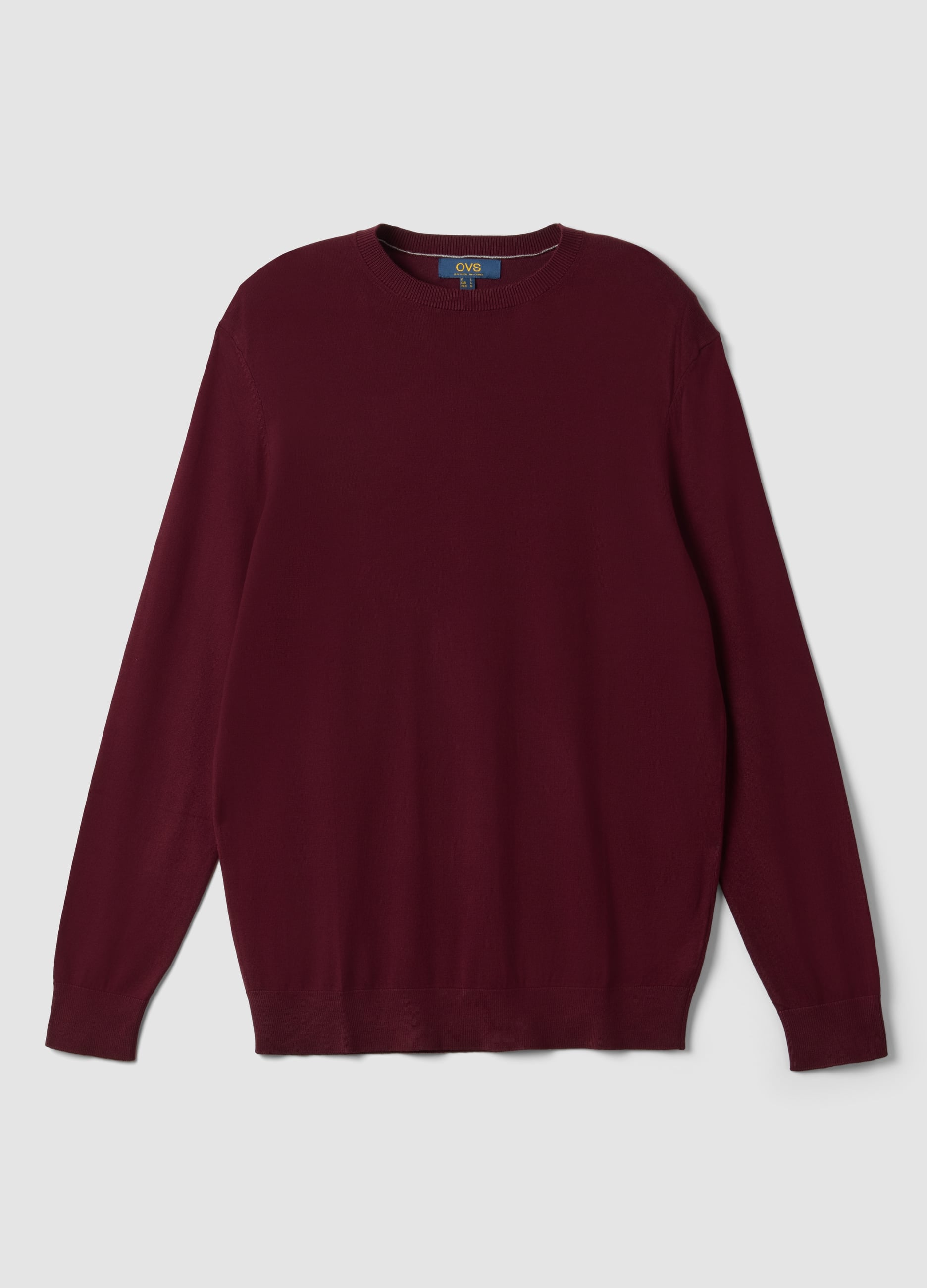 Maglia Girocollo Rossa In Misto Viscosa Regular Fit
