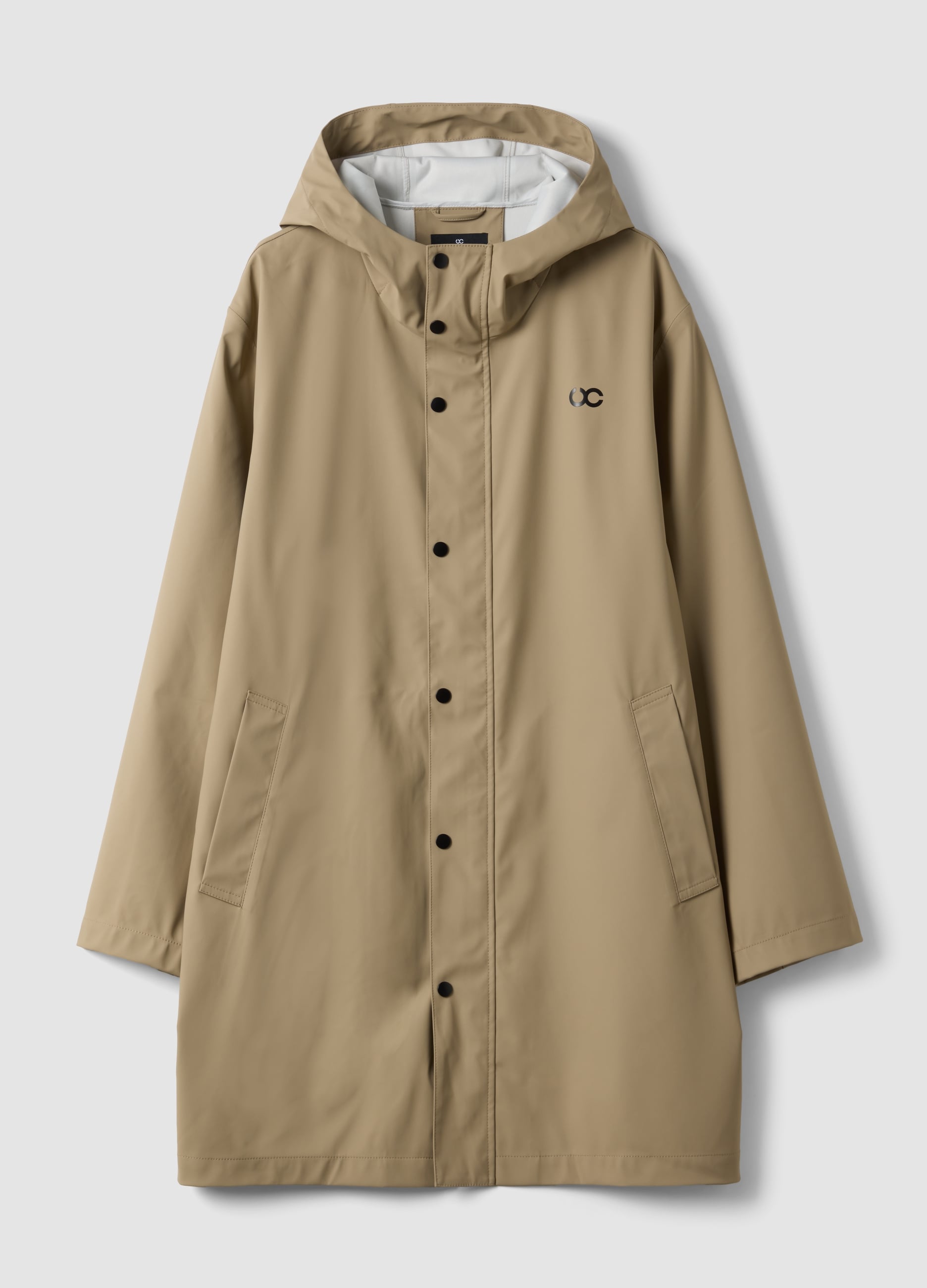 Impermeabile Beige Regular Fit Con Zip