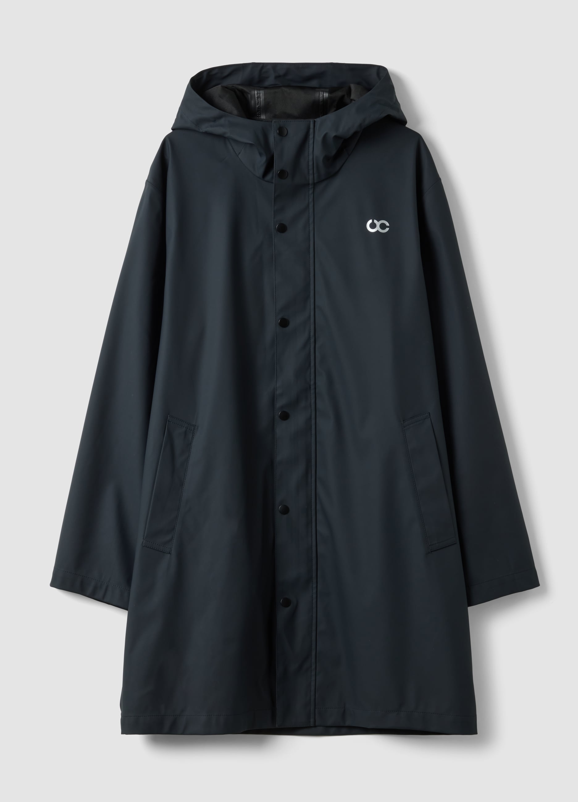 Impermeabile Blu Regular Fit Con Zip