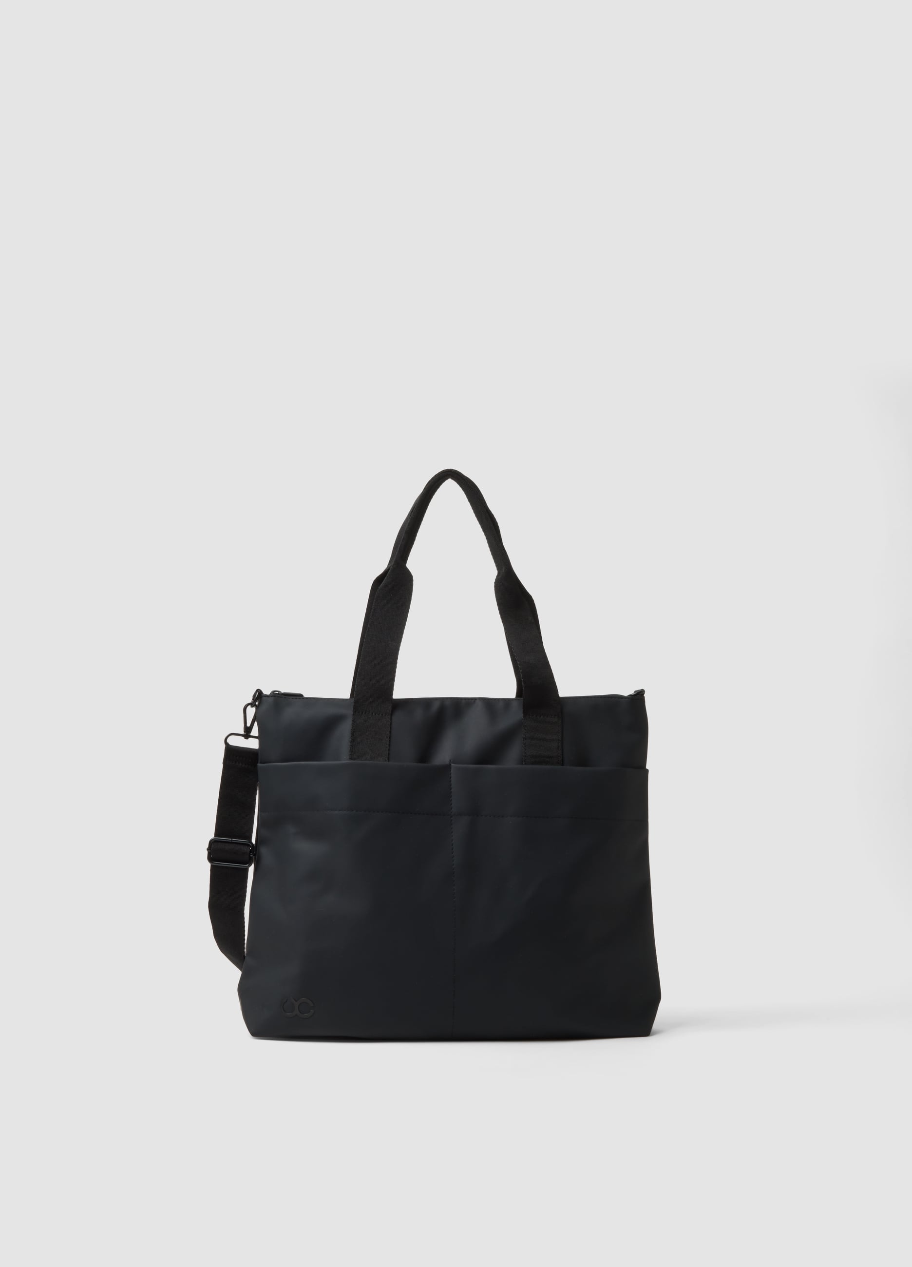 Borsa Nera A Mano Con Tracolla Removibile