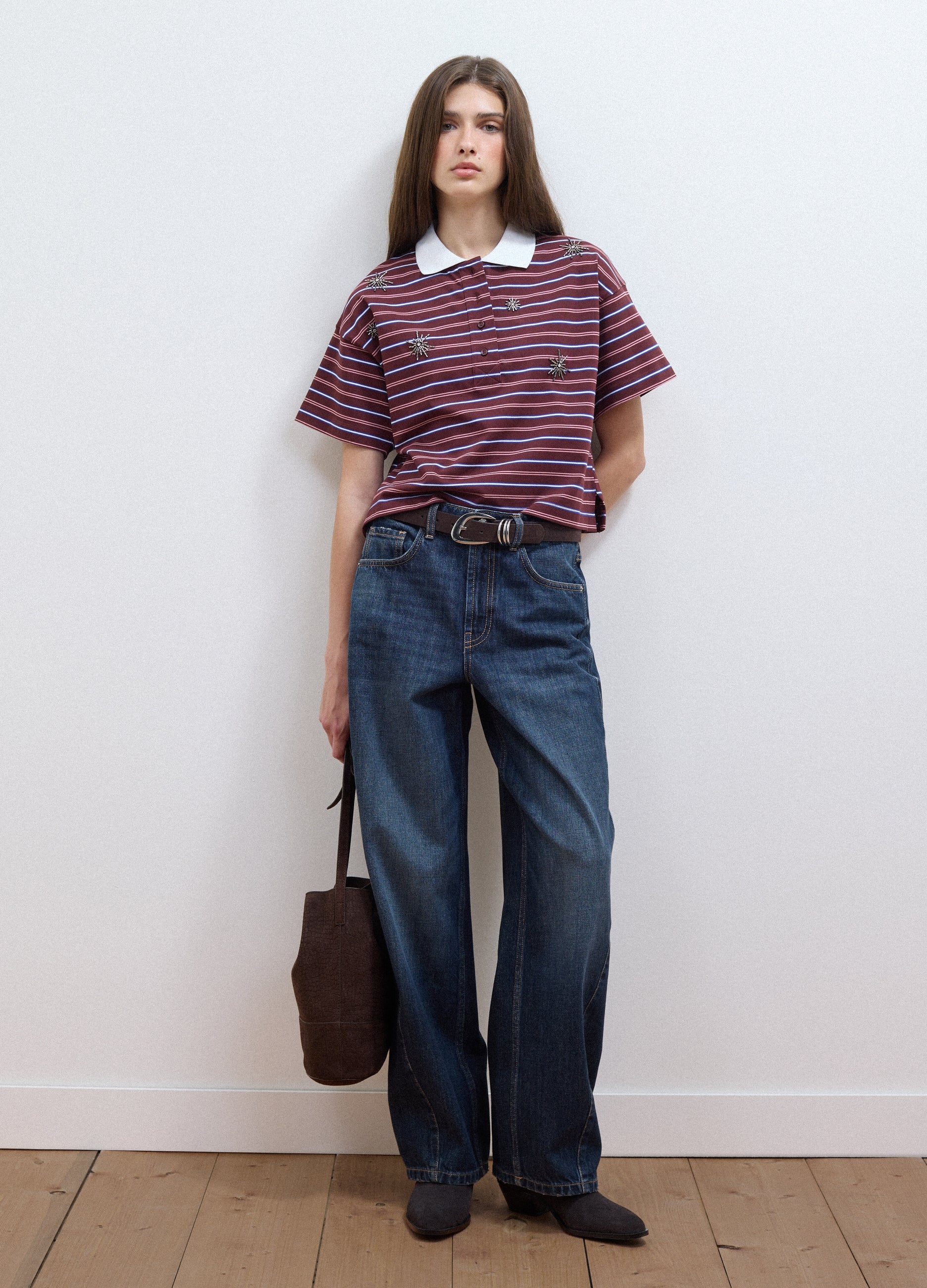 Jeans Blu Balloon Fit In Puro Cotone