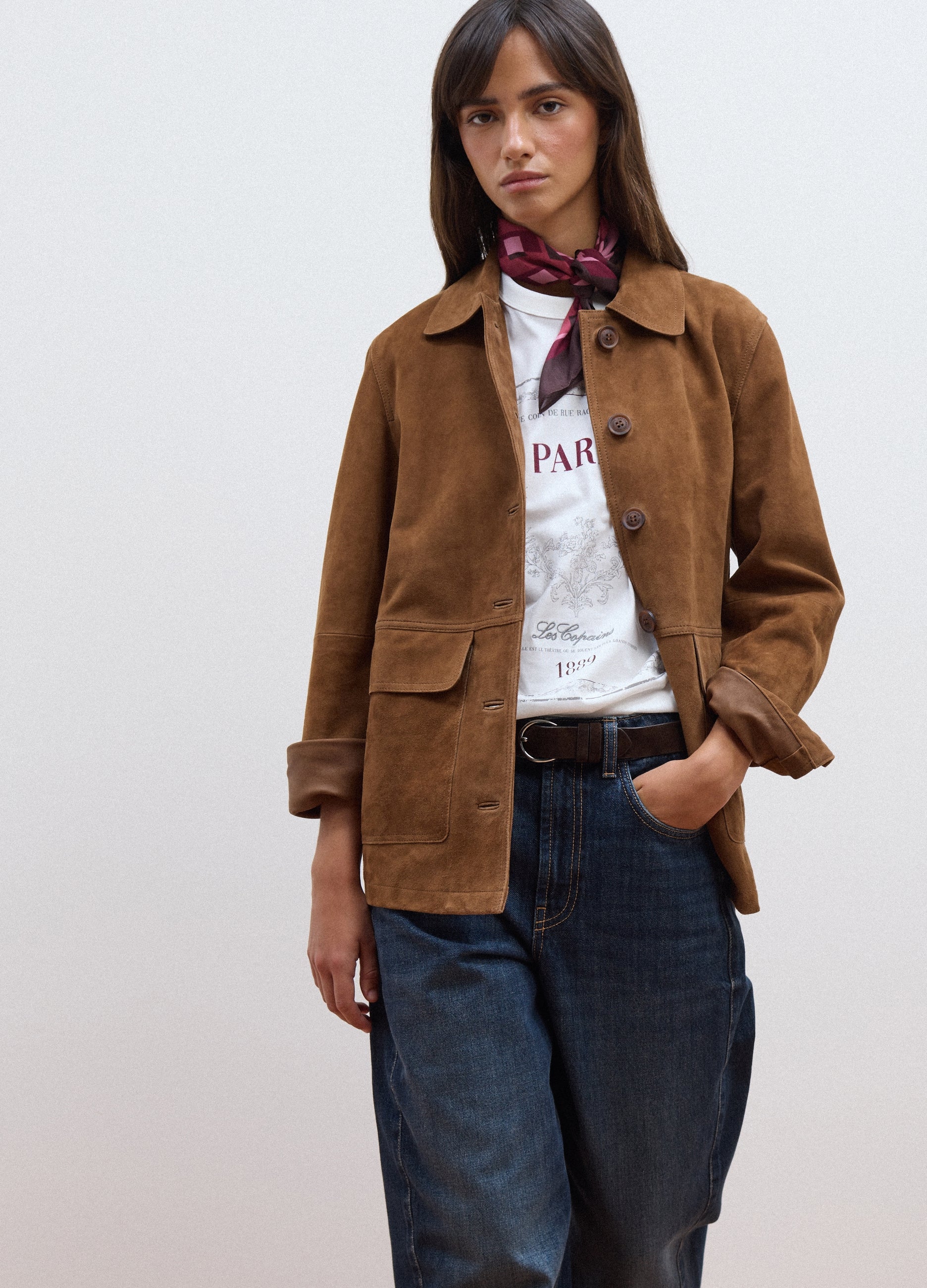 Giacca Marrone In Vera Pelle Regular Fit