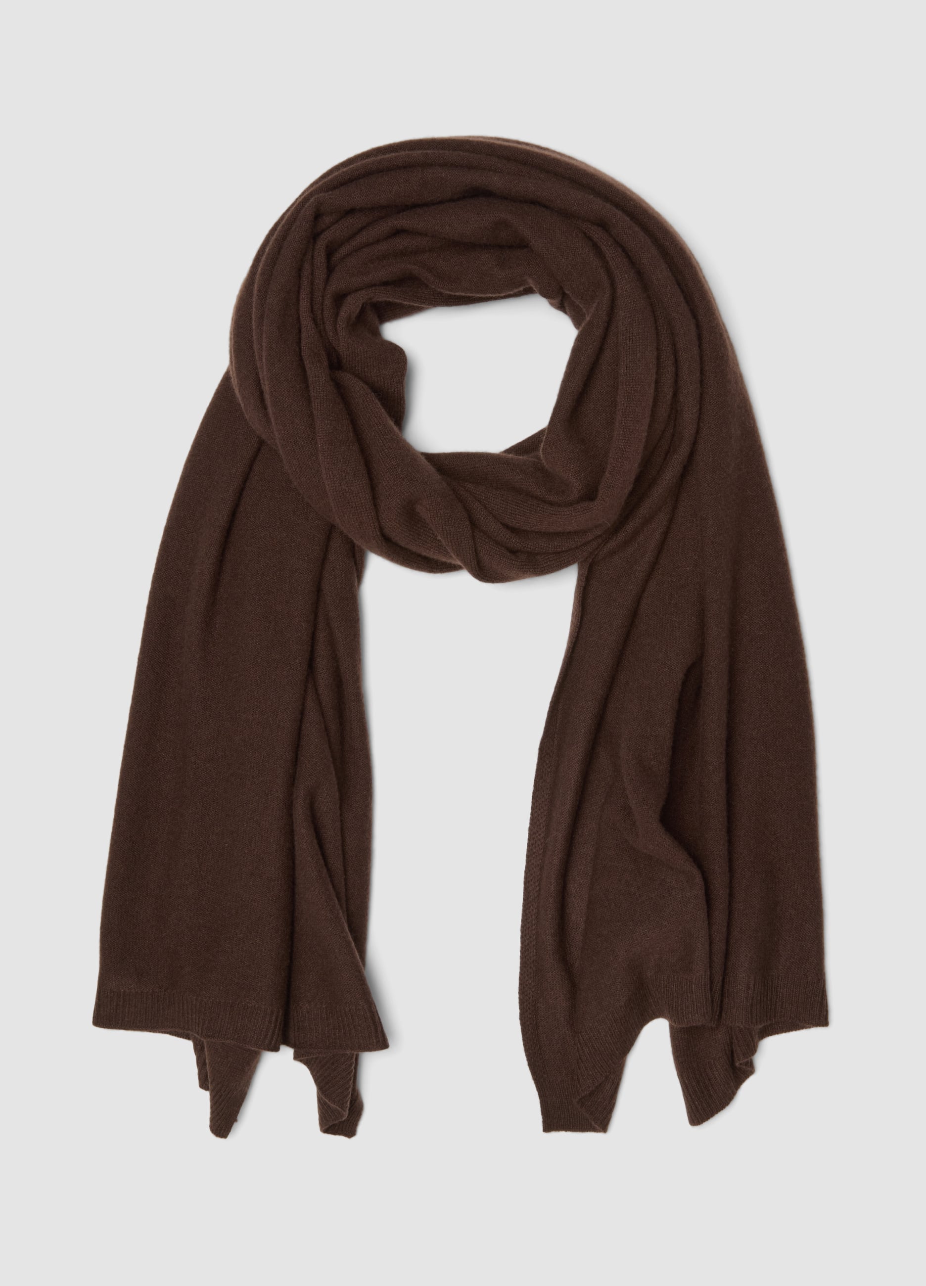 Sciarpa Marrone In Puro Cashmere