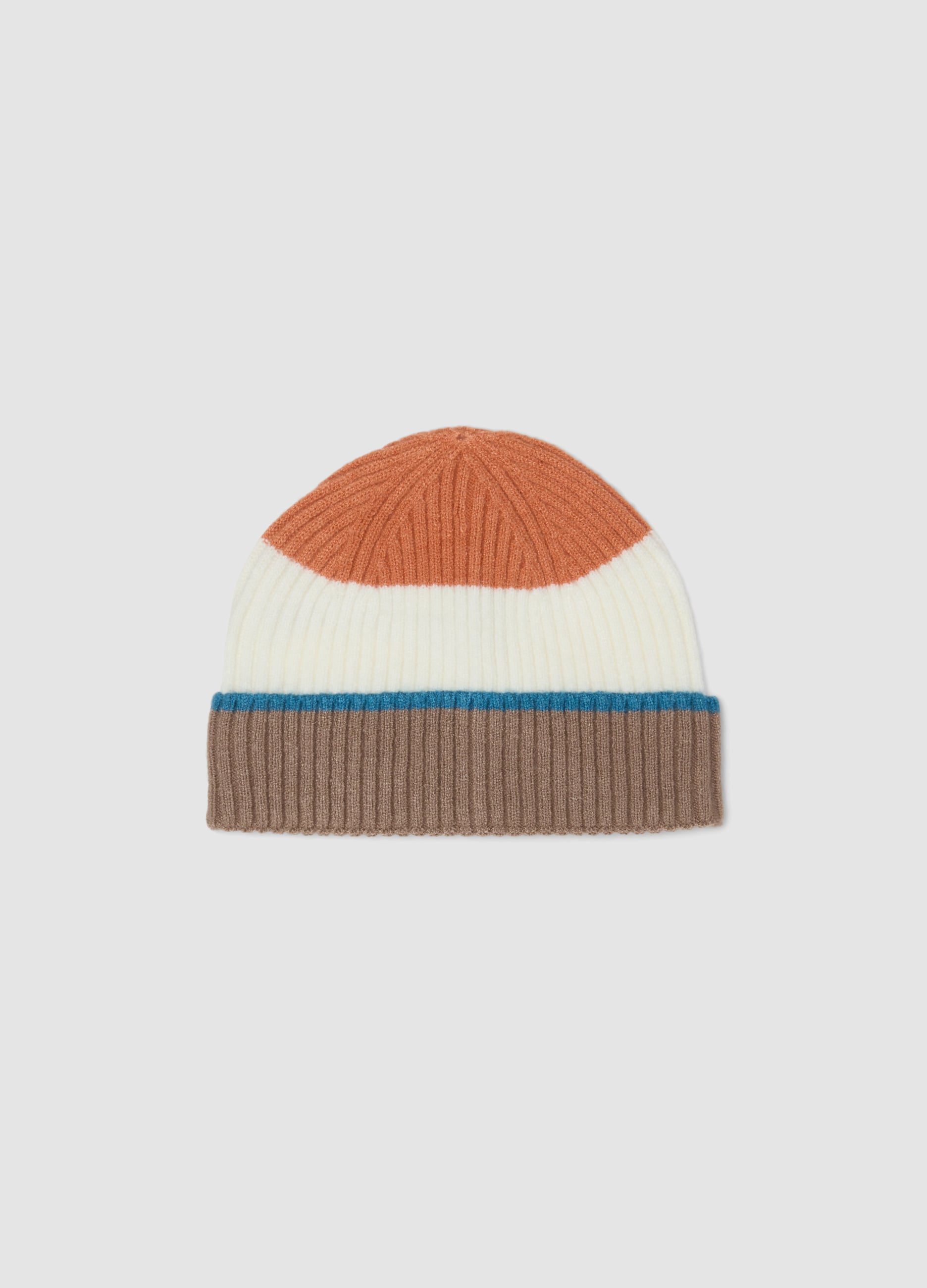 Cappello Multicolor A Costine In Maglia Jersey