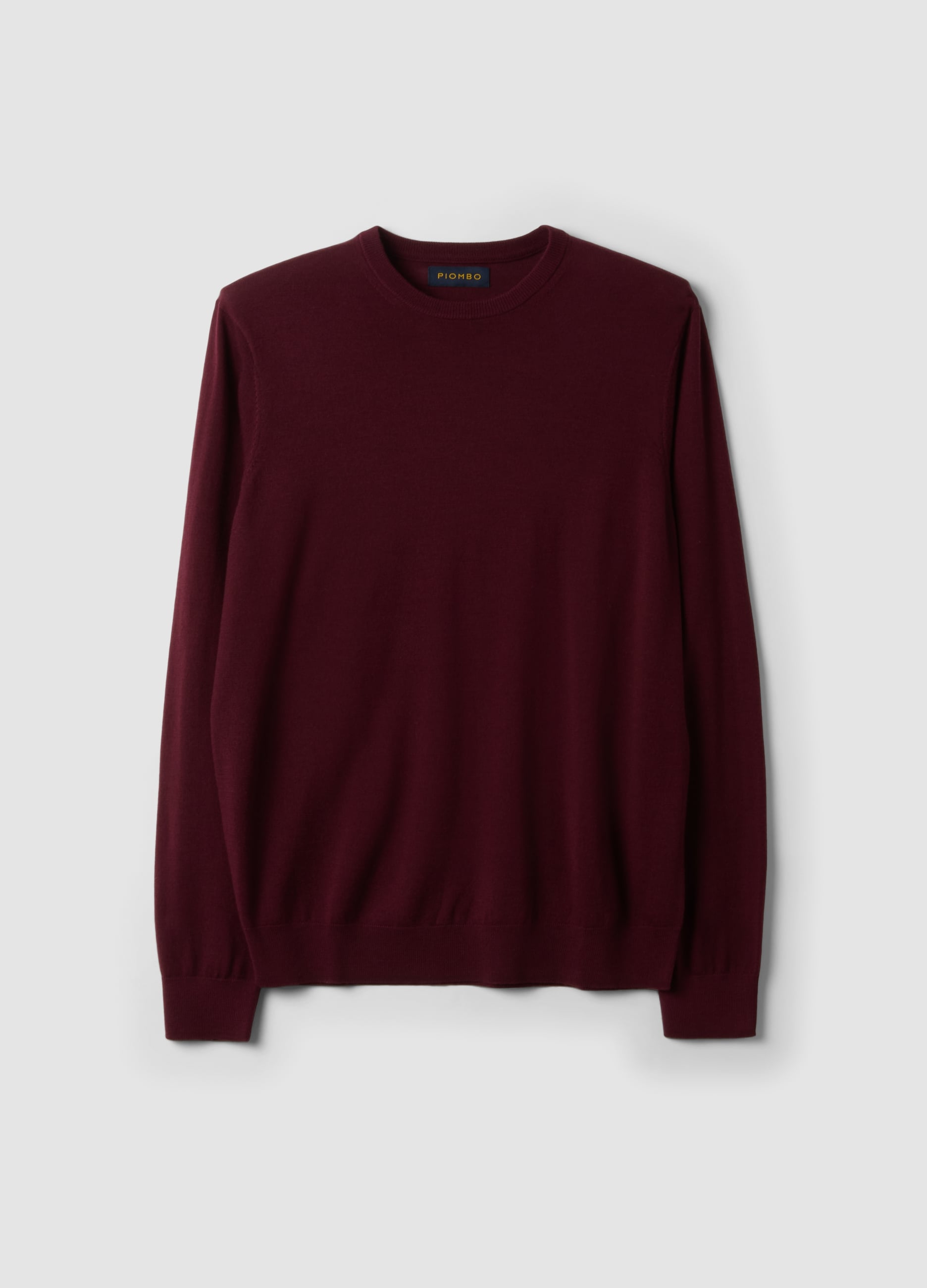 Maglia Rossa Girocollo In Pura Lana Merino Regular Fit
