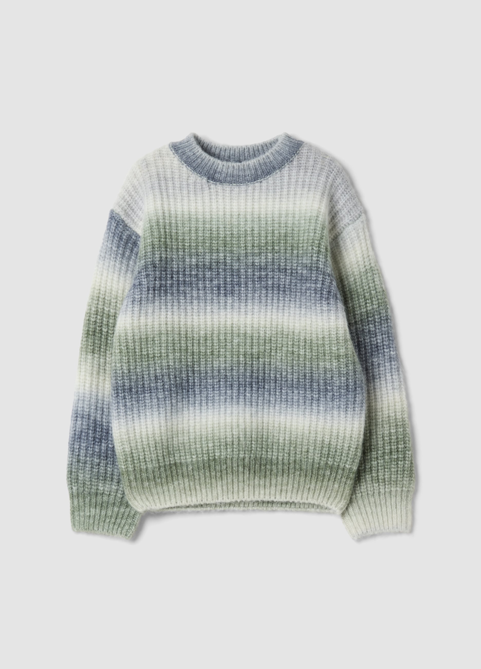 Maglione Girocollo In Misto Lana Multicolor Regular Fit