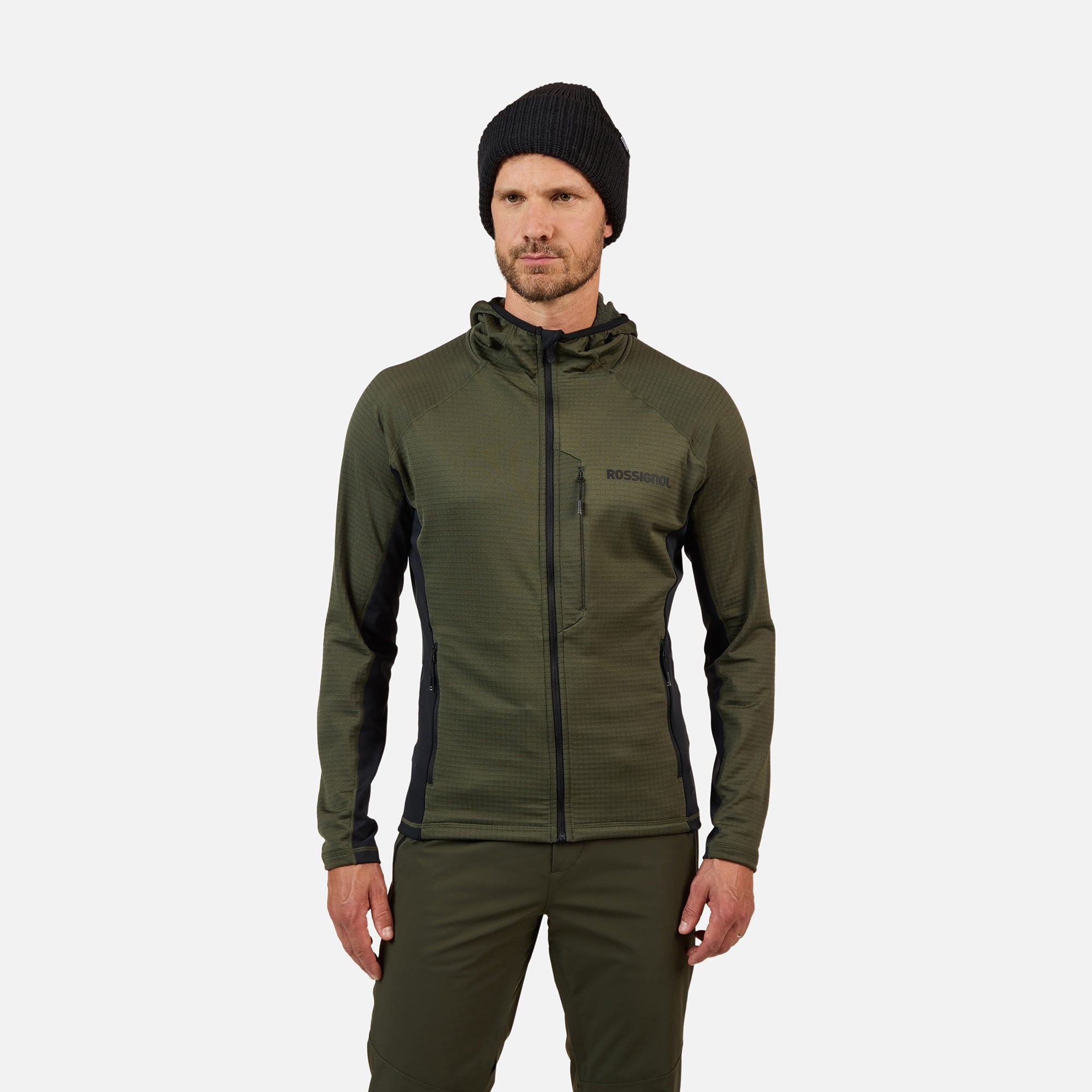 Polaire à capuche zippée Blackside pour hommes