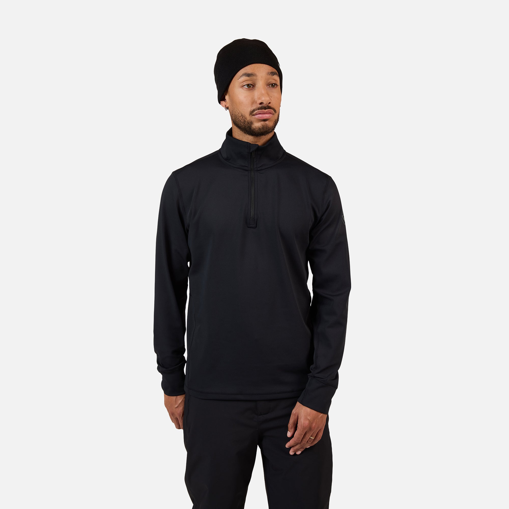 Couche intermédiaire extensible à demi-zip pour hommes