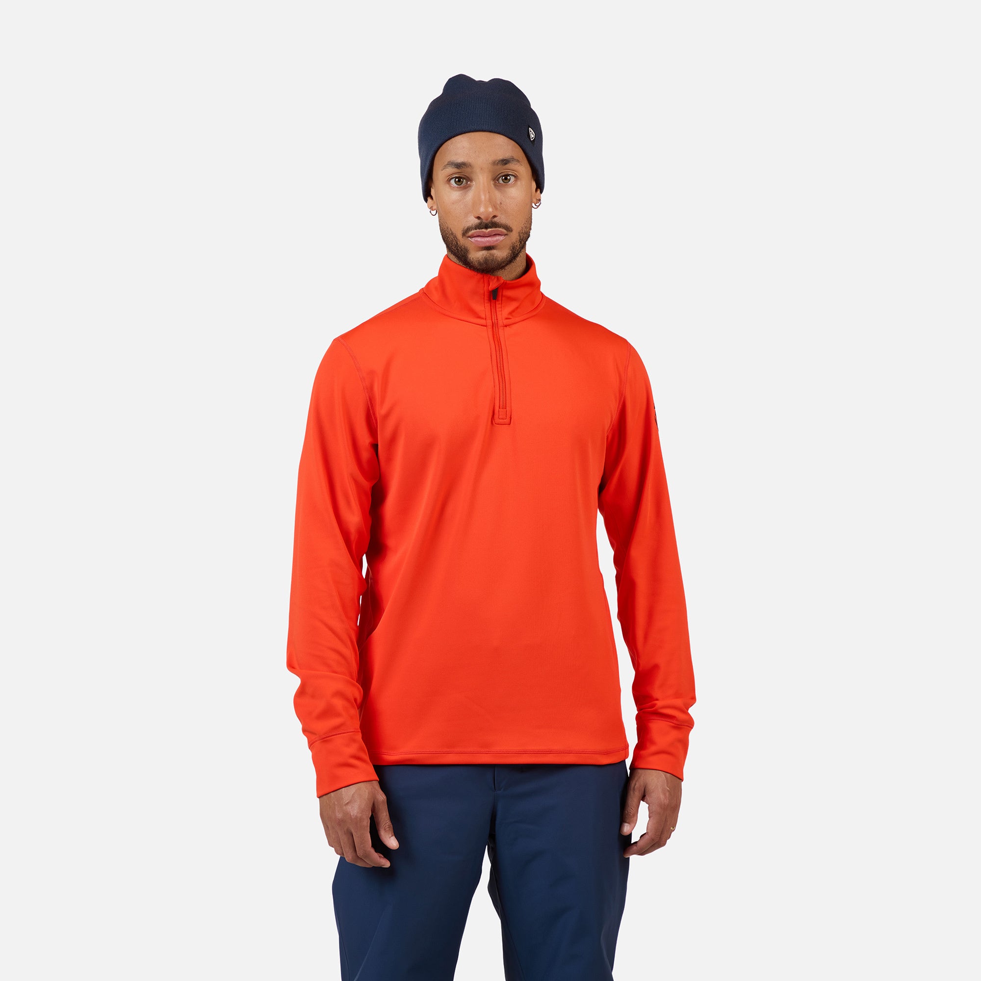 Couche intermédiaire extensible à demi-zip pour hommes
