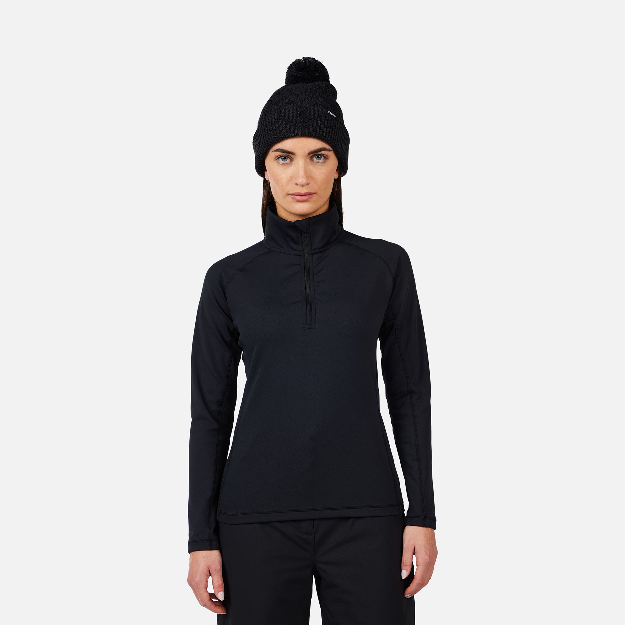 Couche intermédiaire extensible à demi-zip pour femmes