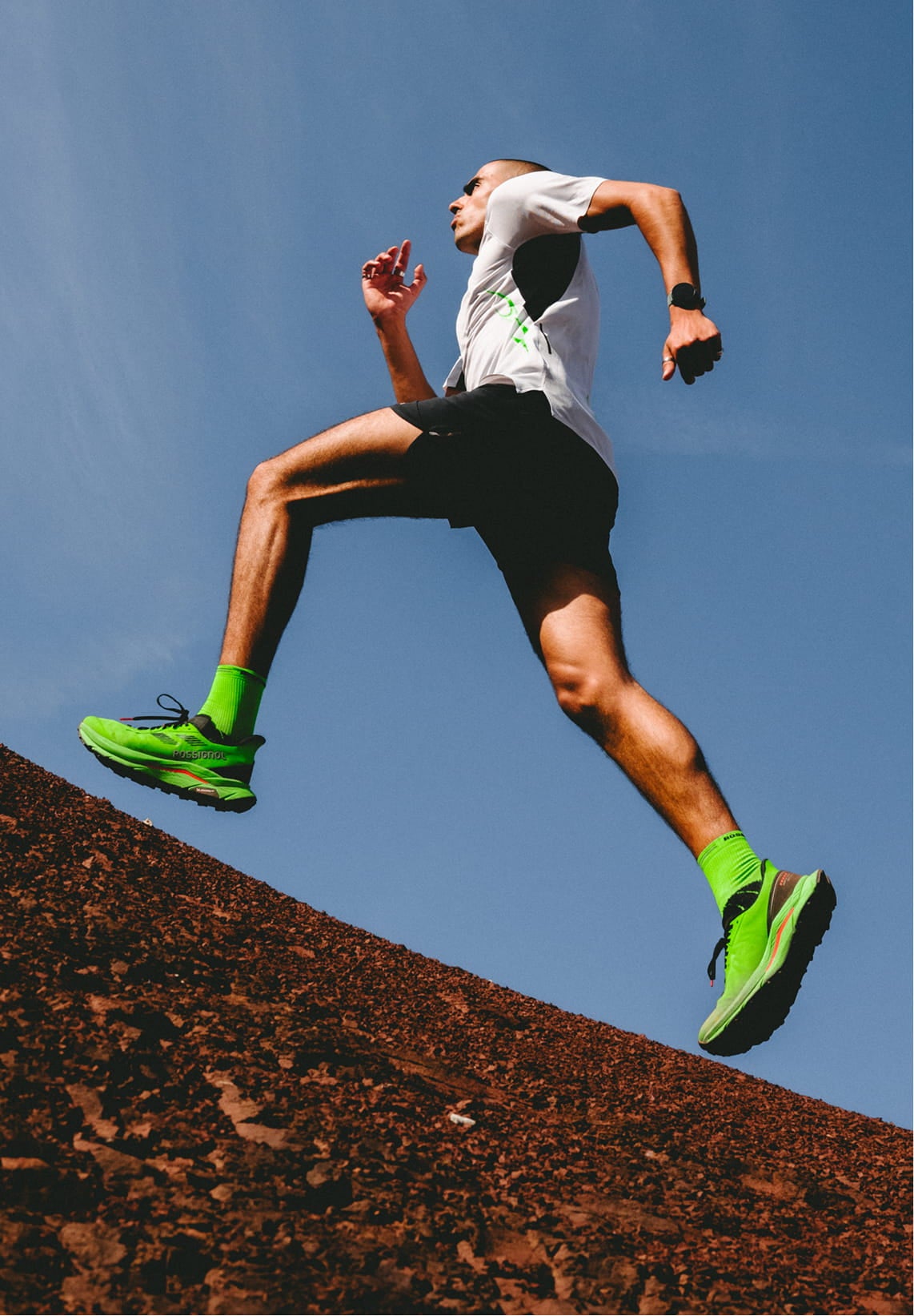 Athlete running while wearing Rossignol VEZOR shoes