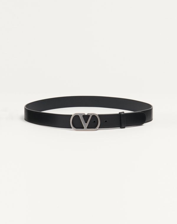 Vlogo Signature Belt In Shiny Calfskin 30 Mm