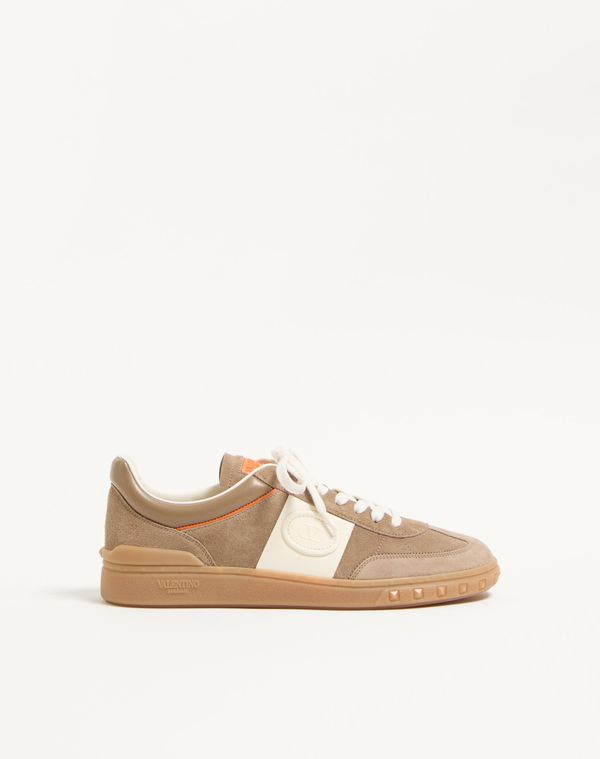 Upvillage Low Top Trainer In Split Leather And Calfskin Nappa Leather